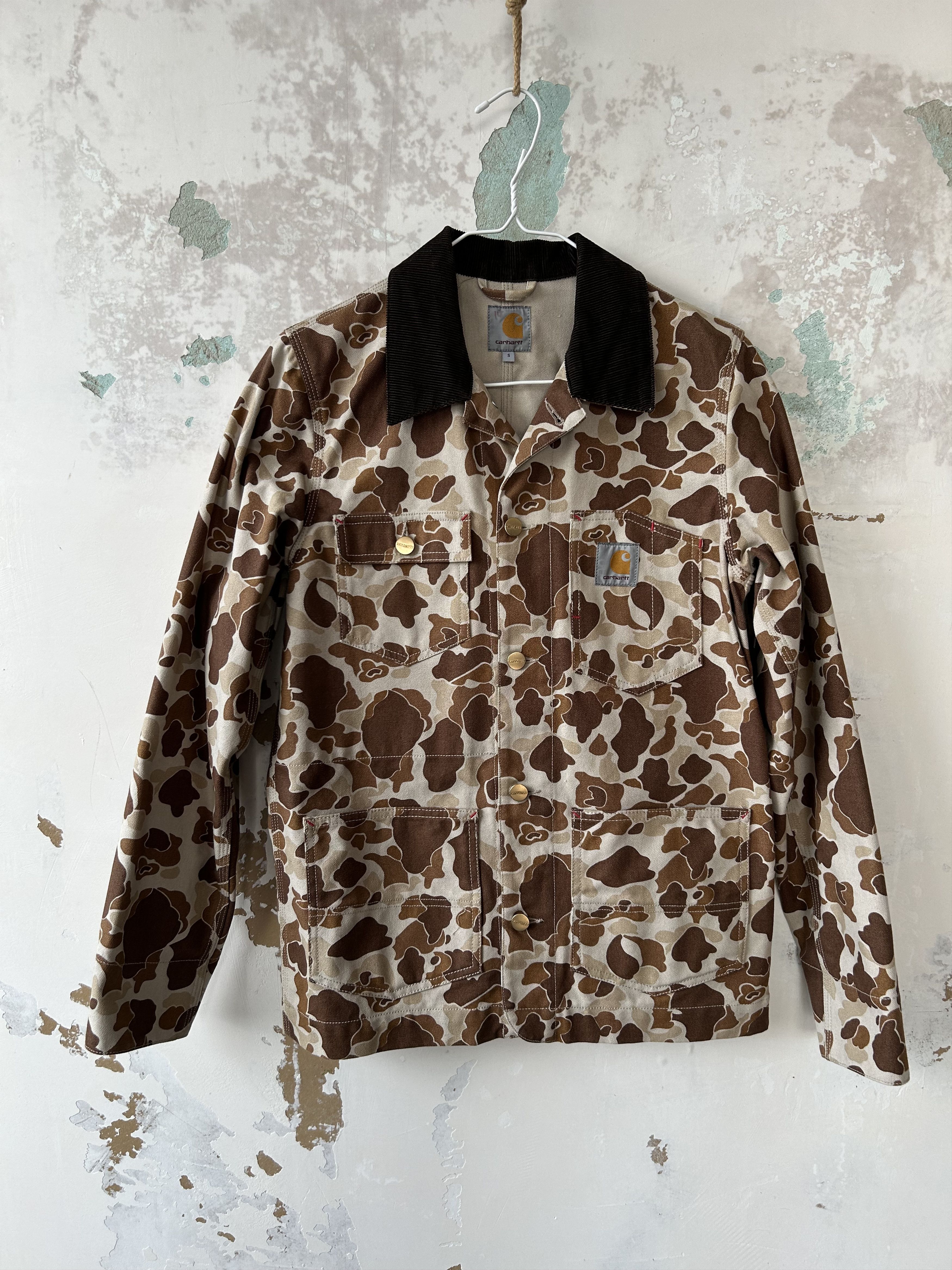 Carhartt Vintage Brown Carhartt Jacket Sherpa Lined Size US S / EU 44-46 / 1 - 1 Thumbnail