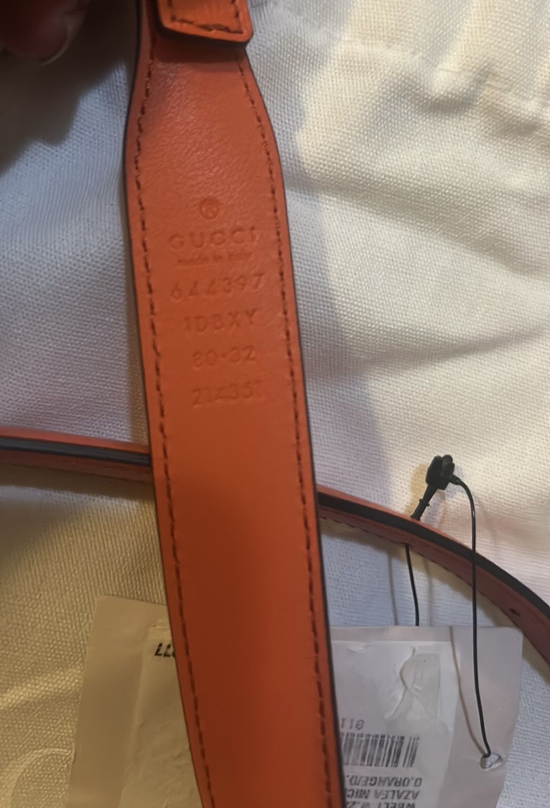 Gucci Gucci Horsebit Leather Belt Orange size 80 Size ONE SIZE - 4 Thumbnail
