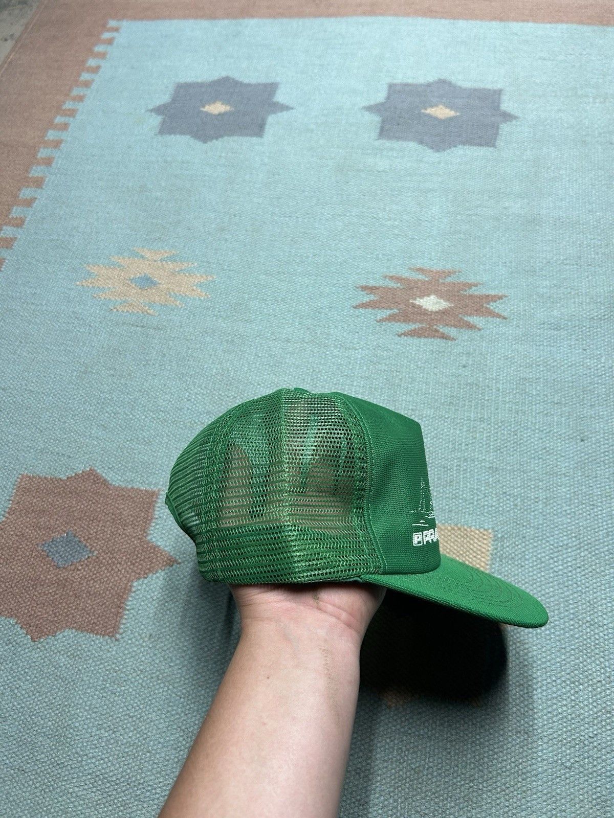 Vintage Vintage 80s trucker hat Prairie NSA forest green made USA Size ONE SIZE - 8 Thumbnail