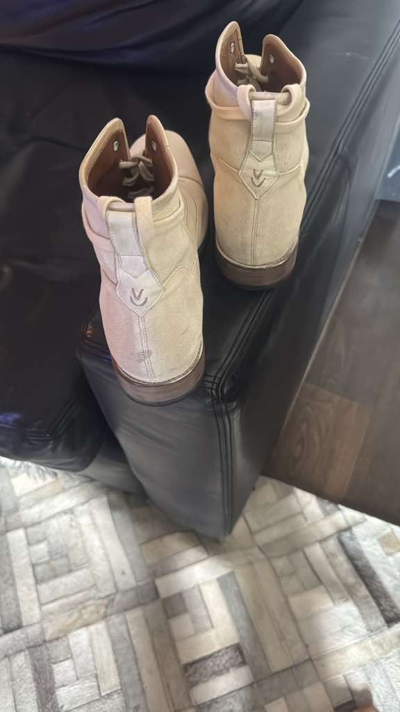 John Varvatos John Varvatos Fleetwood Lace Up Boots Cream Size US 8.5 / EU 41-42 - 4 Thumbnail