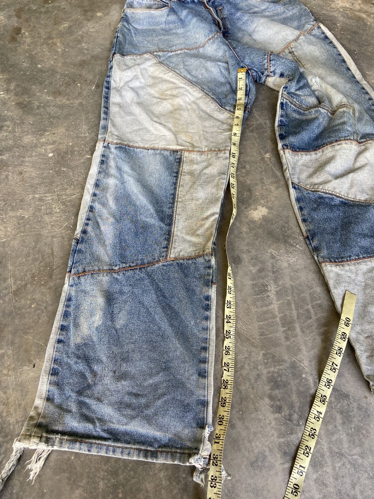 Hysteric Glamour × Japanese Brand Baggy Patchwork Denim Kapital Inspired Size US 35 - 13 Thumbnail