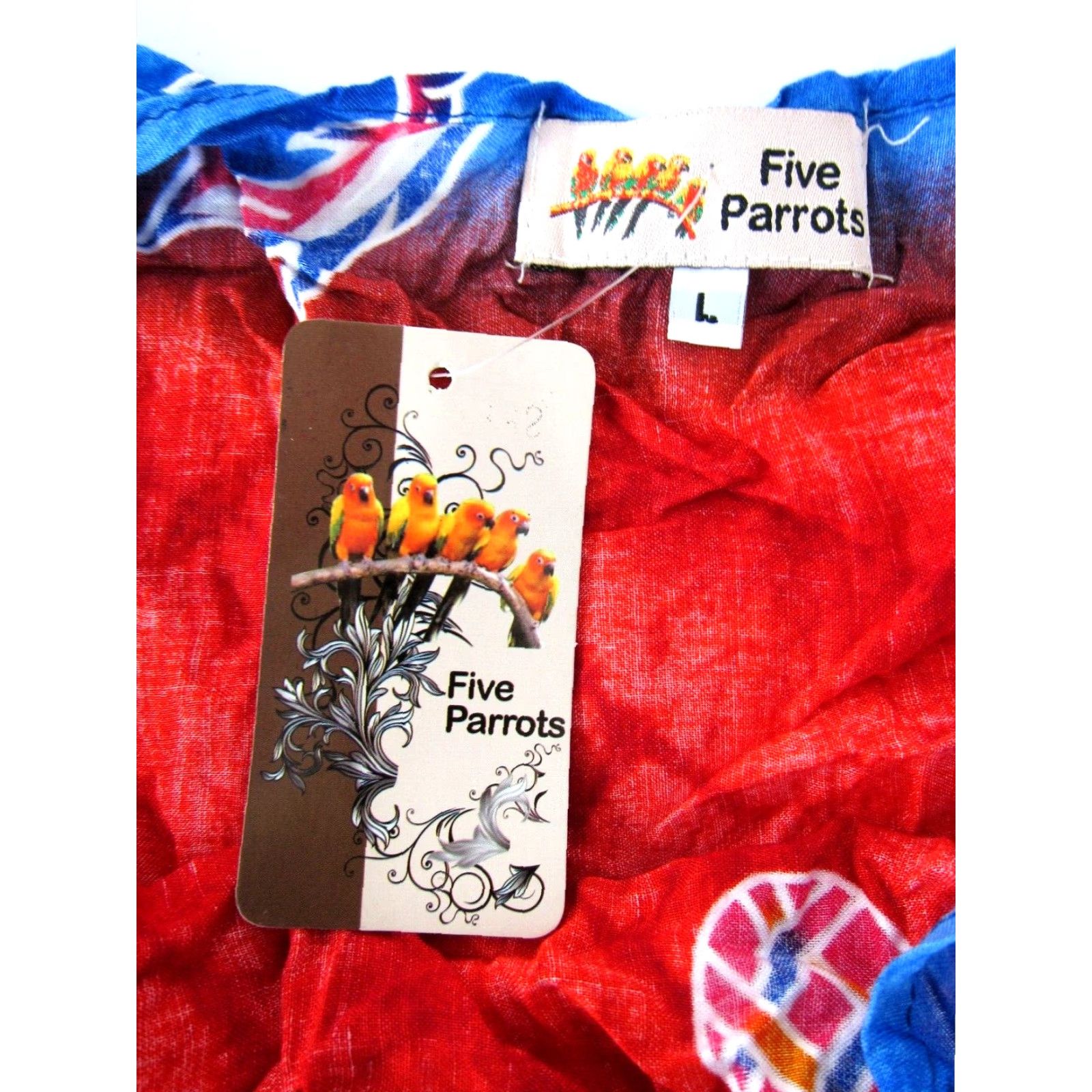 Vintage VINTAGE NWT Five Parrots Rainbow Tie Dye Dolphin Rayon Tank Sun Dress L Large Red Size L / US 10 / IT 46 - 3 Thumbnail