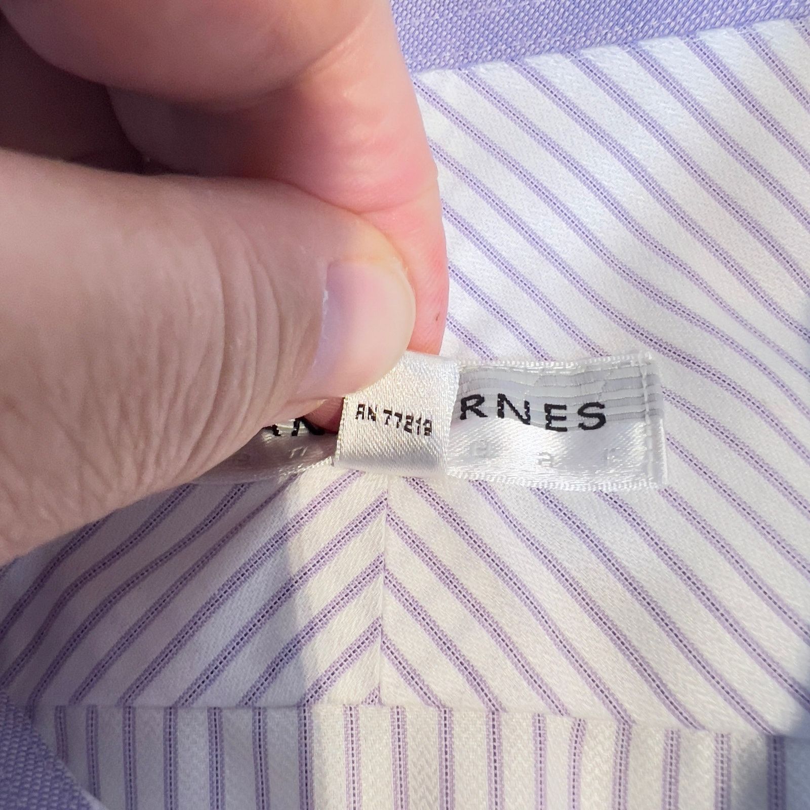 Other Jhane Barnes Button Dress Shirt Men's 18 34/35 Slim Fit Size US L / EU 52-54 / 3 - 6 Thumbnail