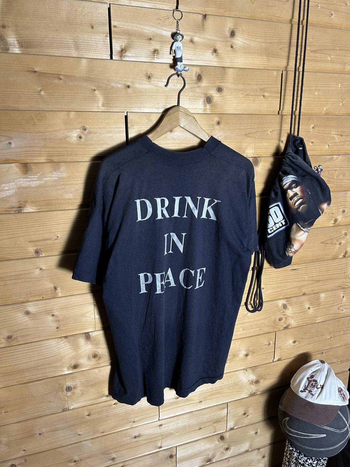 Vintage Vintage 90s Black Death Vodka drink in peace single stitch Size US XL / EU 56 / 4 - 8 Thumbnail