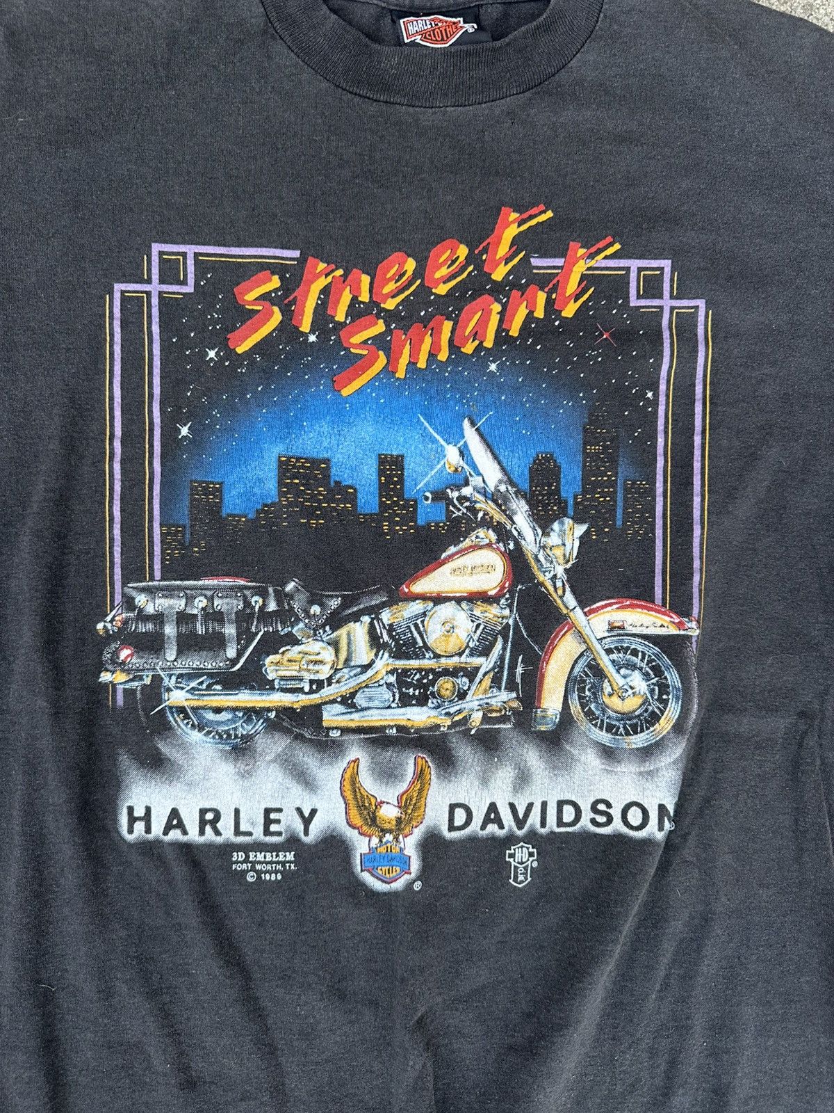 Harley Davidson Vintage 1989 Harley Davidson 3D Emblem Shirt XL Size US XL / EU 56 / 4 - 8 Thumbnail
