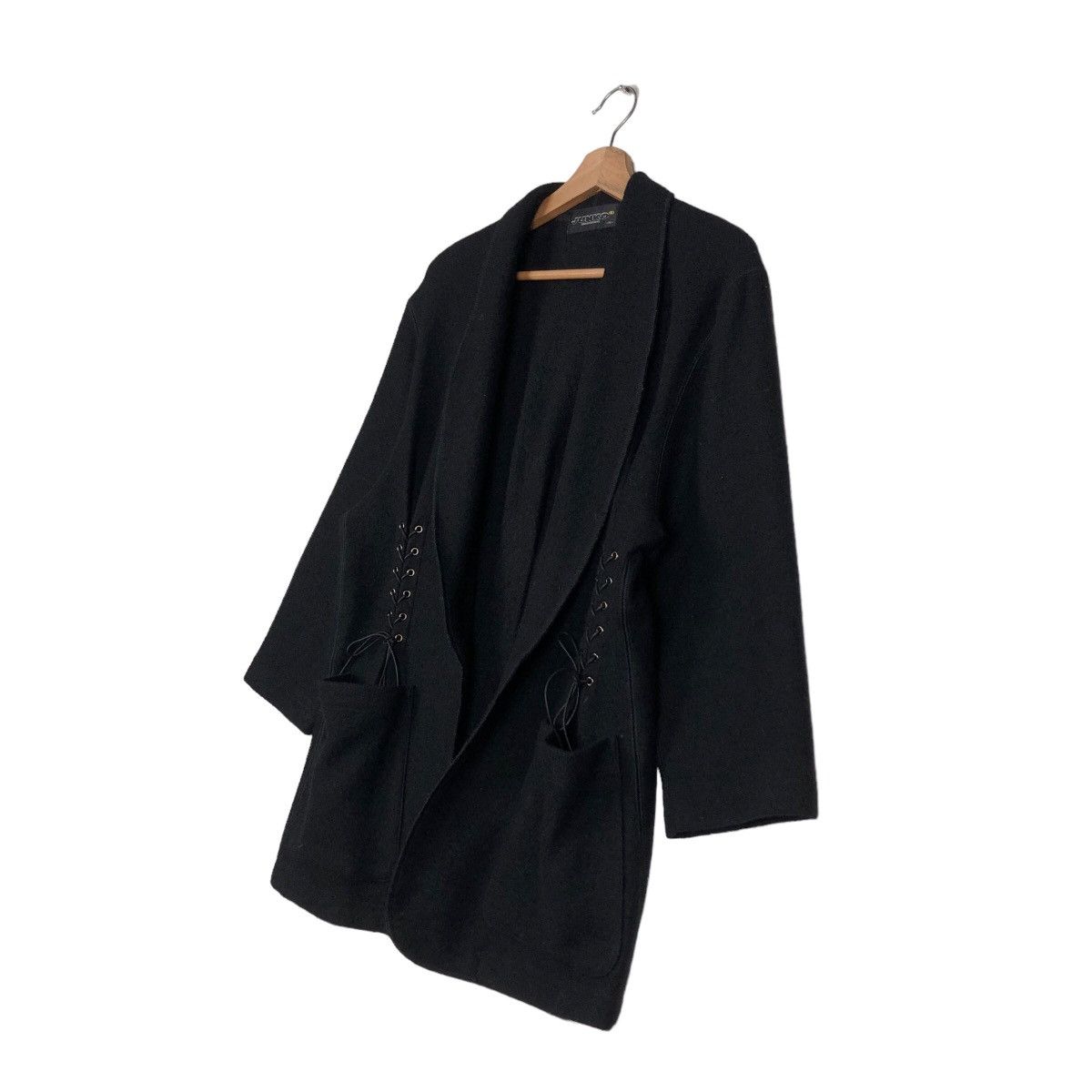 Issey Miyake 🔥Rich Black Punk Design Jacket Bondage Junko Koshino Size US M / EU 48-50 / 2 - 2 Thumbnail