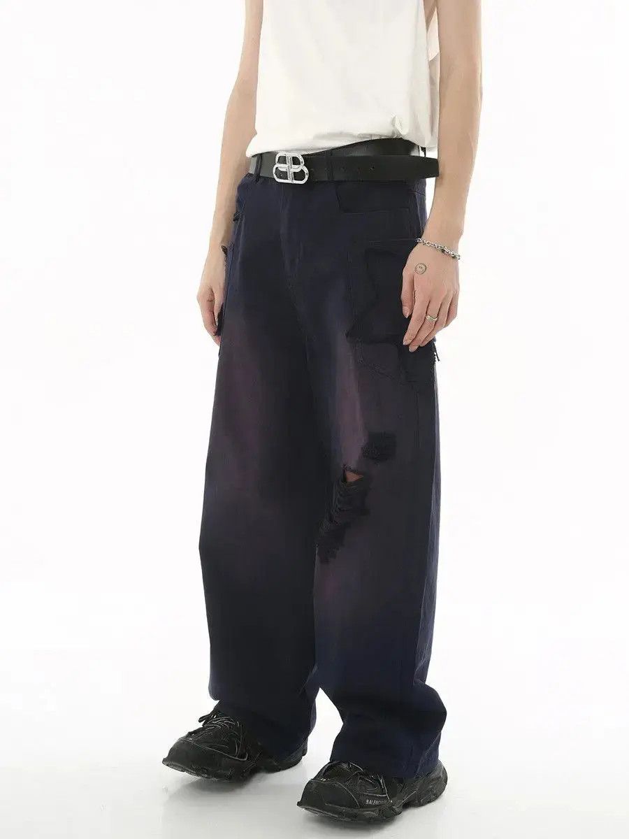 Japanese Brand Retro hip-hop loose wide leg jeans Size US 32 / EU 48 - 2 Thumbnail