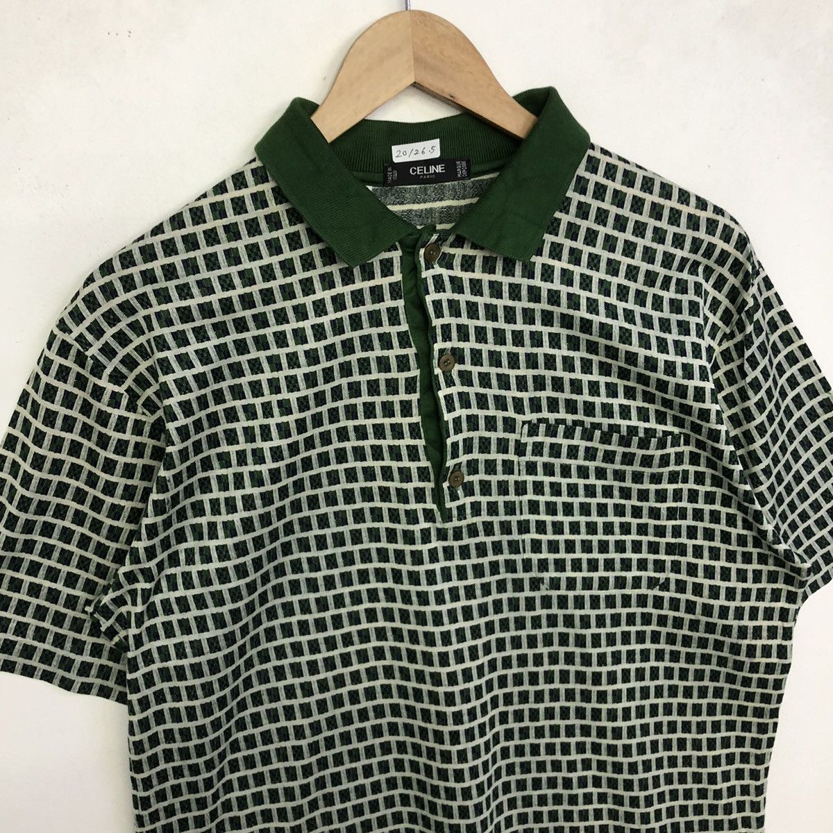 Celine Vintage Celine Paris Monogram Made In Italy Polo Tee Size US M / EU 48-50 / 2 - 6 Thumbnail