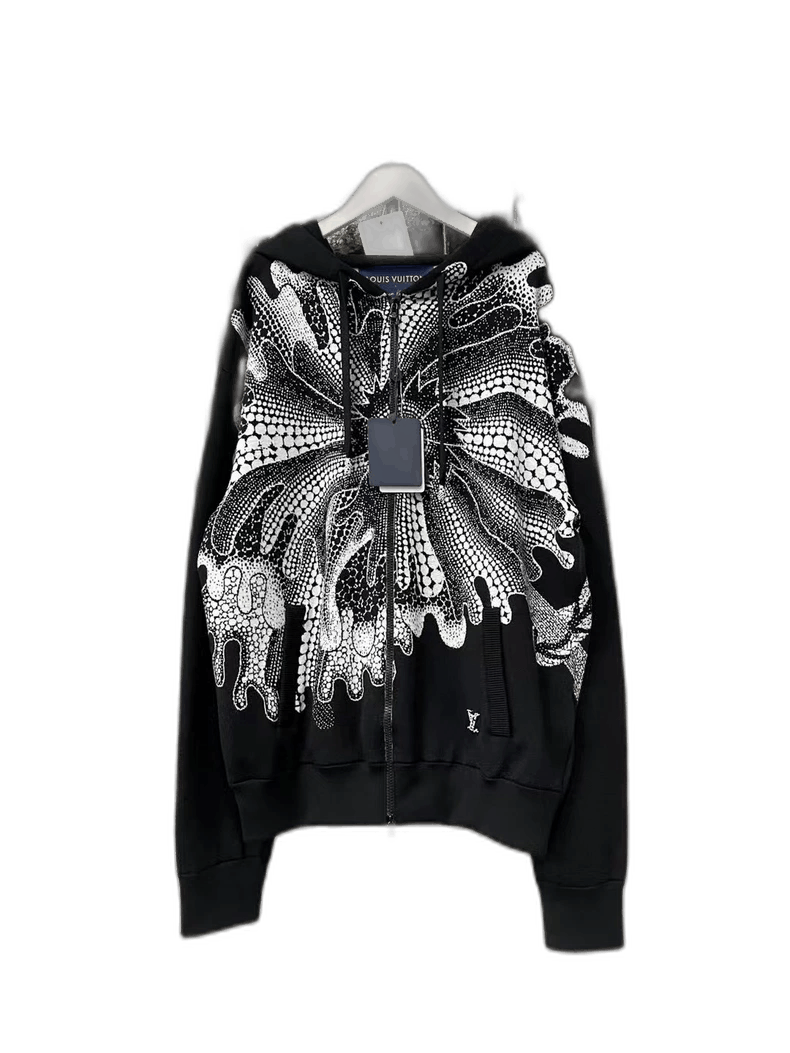 Louis Vuitton Louis Vuitton Zip Hoodie with Abstract Design Size US M / EU 48-50 / 2 - 1 Thumbnail