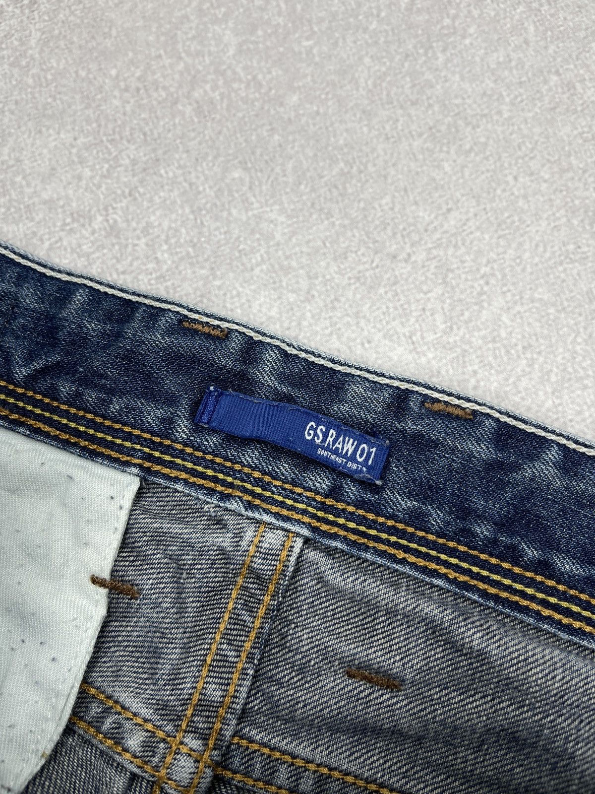 G-Star Vintage G Star Raw Attacc Low Denim Jeans Blue Y2K Size US 33 - 15 Thumbnail