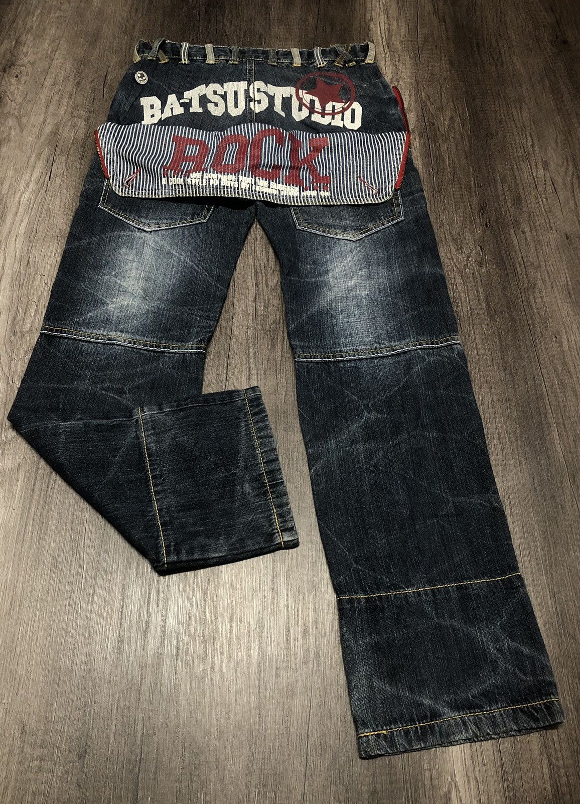 Hysteric Glamour × Japanese Brand BA-TSU STUDIO ROCK DENIM JEANS JAPANESE BRAND (UNISEX) Size US 29 - 1 Thumbnail