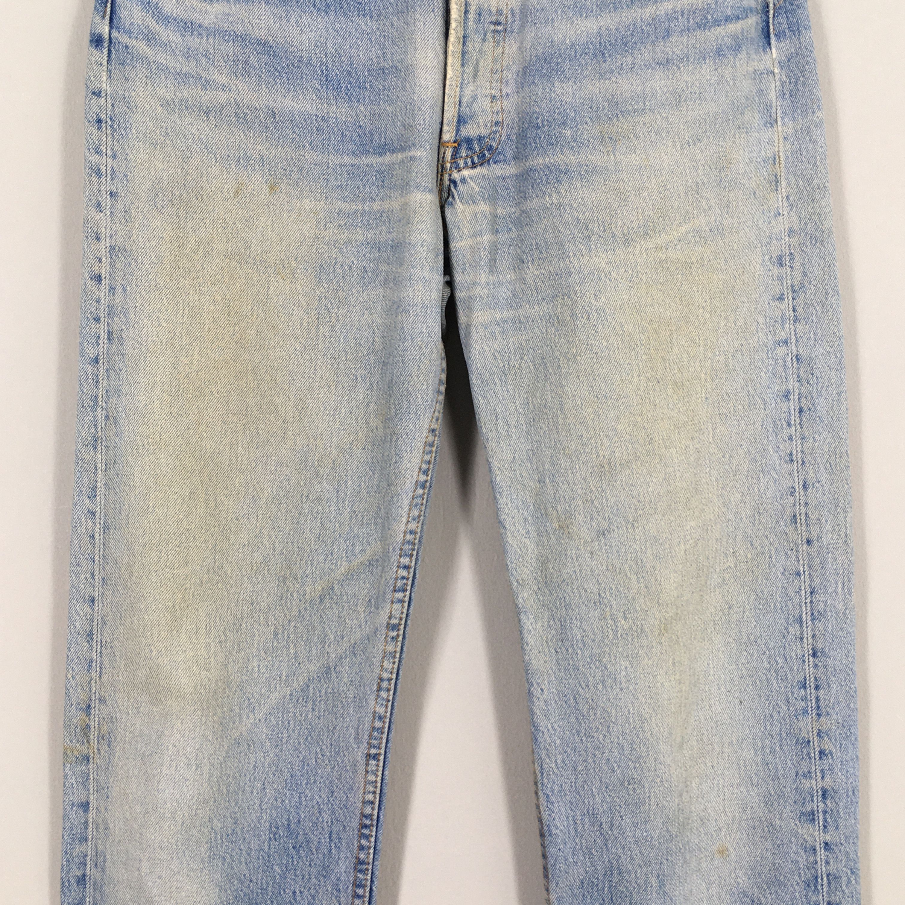 Levi's Size 29x30 Vintage 90s Levi's 501 Faded Blue Jeans S599 Size US 29 - 3 Thumbnail