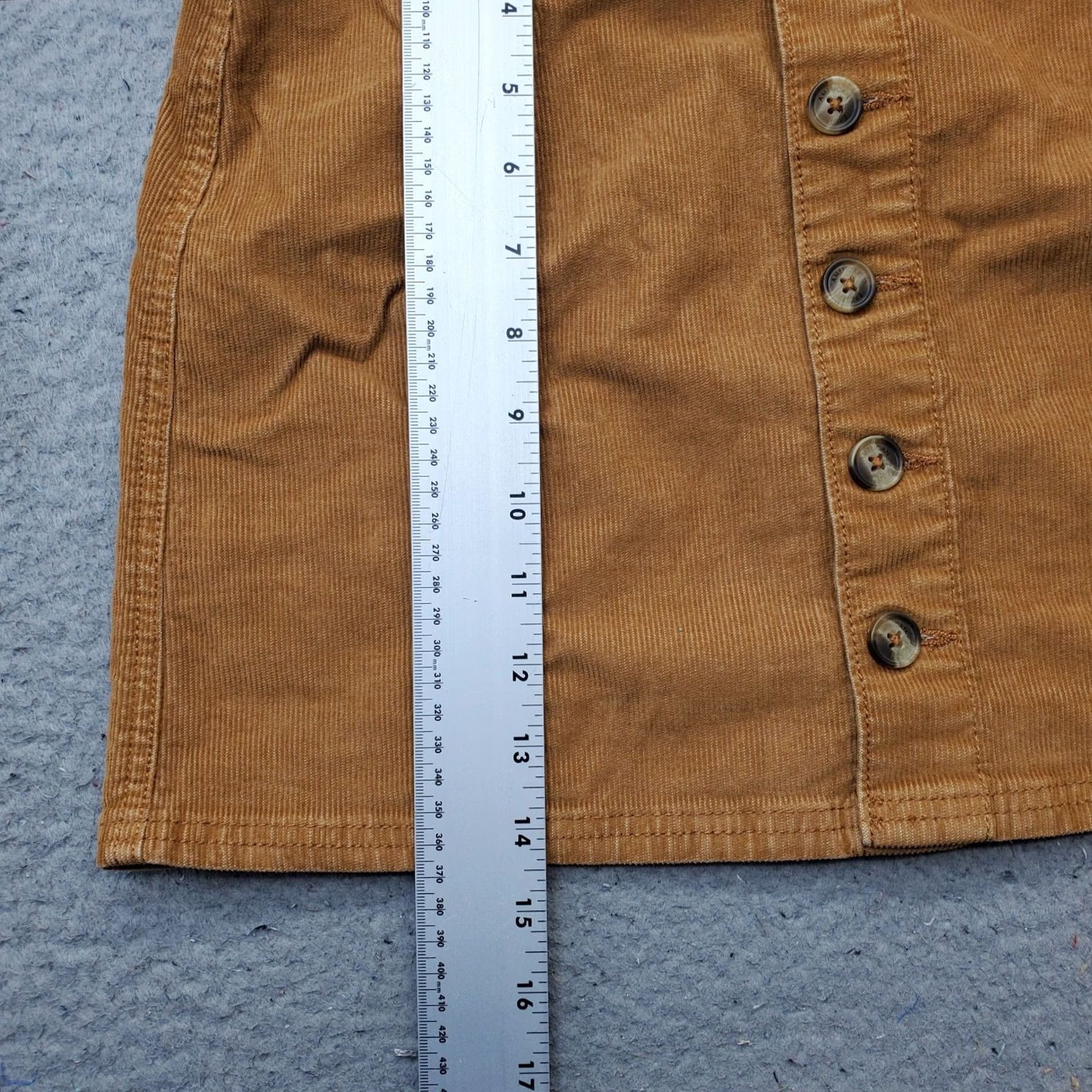American Eagle Outfitters American Eagle Outfitters A-Line Skirt Womens 4 Brown Corduroy Stretch High Rise Size 27" / US 4 / IT 40 - 3 Thumbnail