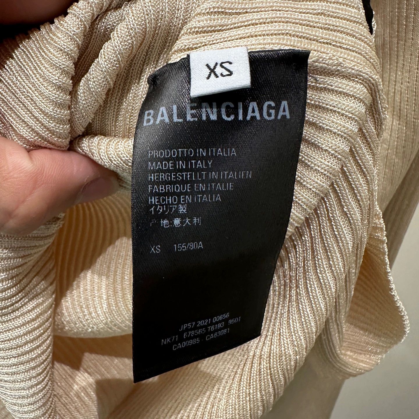 Balenciaga BALENCIAGA mar569 logo lettering slim knit top XS Size XS / US 0-2 / IT 36-38 - 4 Thumbnail