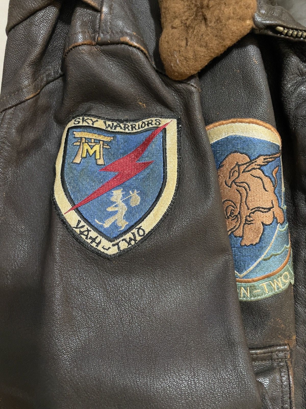Cockpit USA US Navy Pilot G-1 Leather Flight Jacket The Cockpit Sz L Size US L / EU 52-54 / 3 - 4 Thumbnail