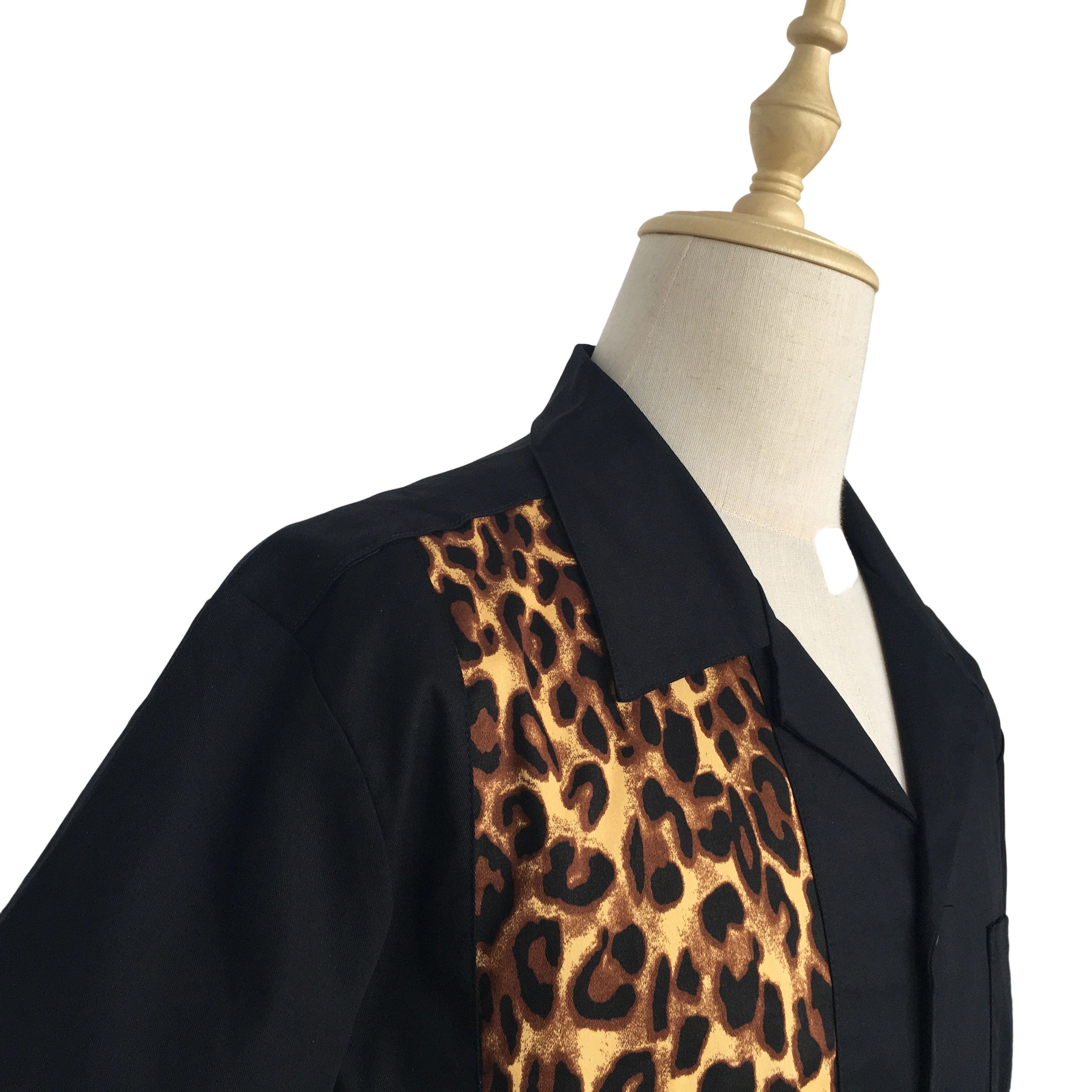 Other Retro Casual Men Shirts Cotton Leopard Panel Size US XXL / EU 58 / 5 - 5 Thumbnail