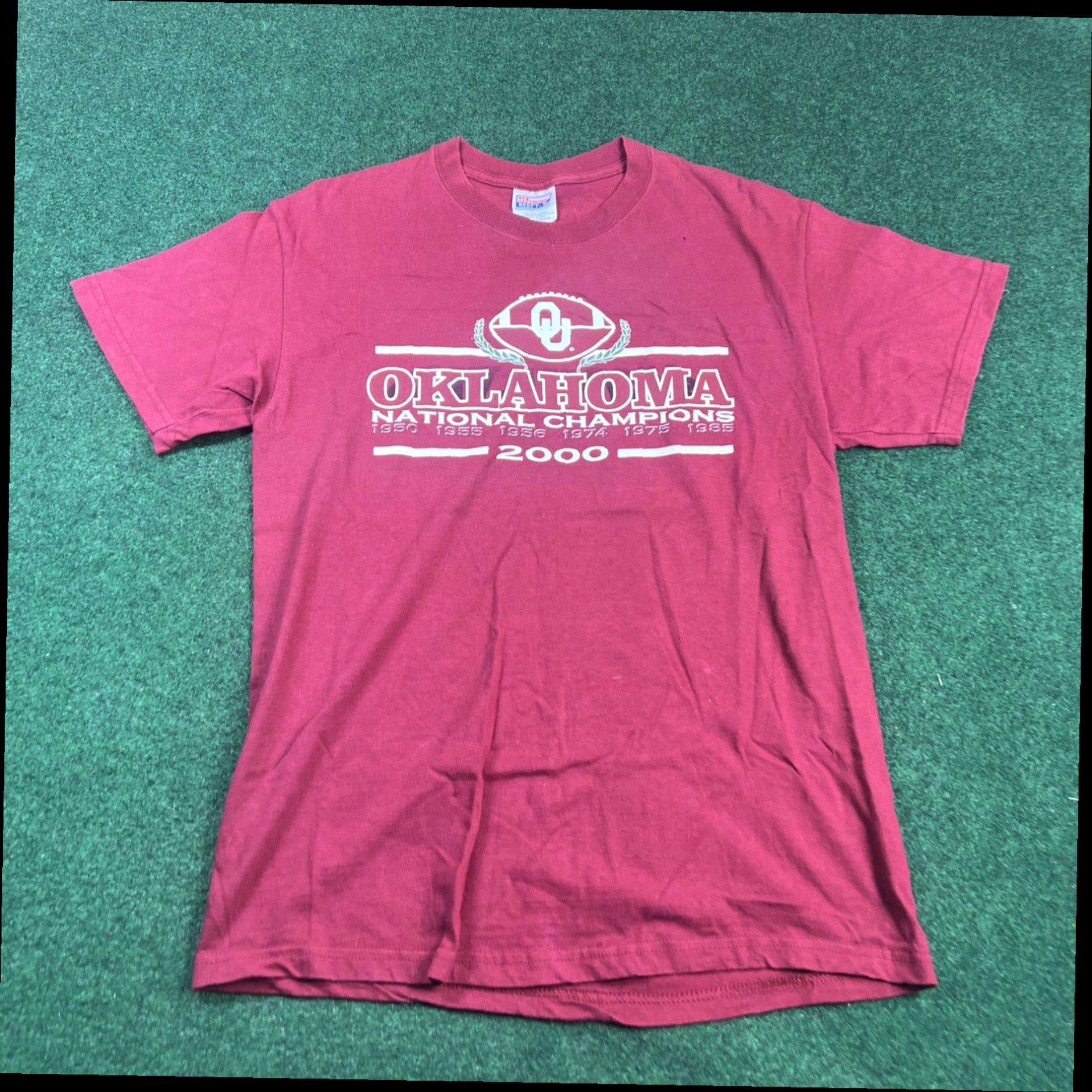 Delta Vintage Oklahoma OU Sooners 2000 National Champions Football T-Shirt Medium Size US M / EU 48-50 / 2 - 1 Thumbnail