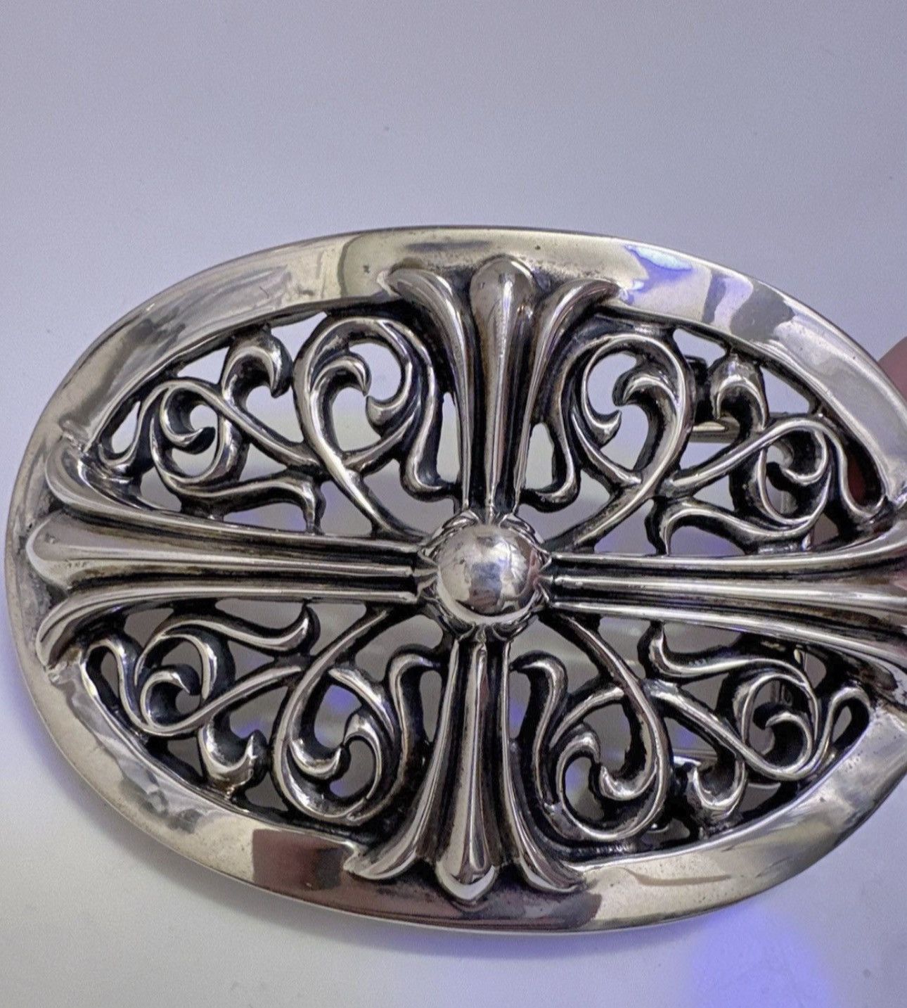 Chrome Hearts Chrome Hearts XL Giant Huge Oval Cross Belt Buckle Size ONE SIZE - 7 Thumbnail