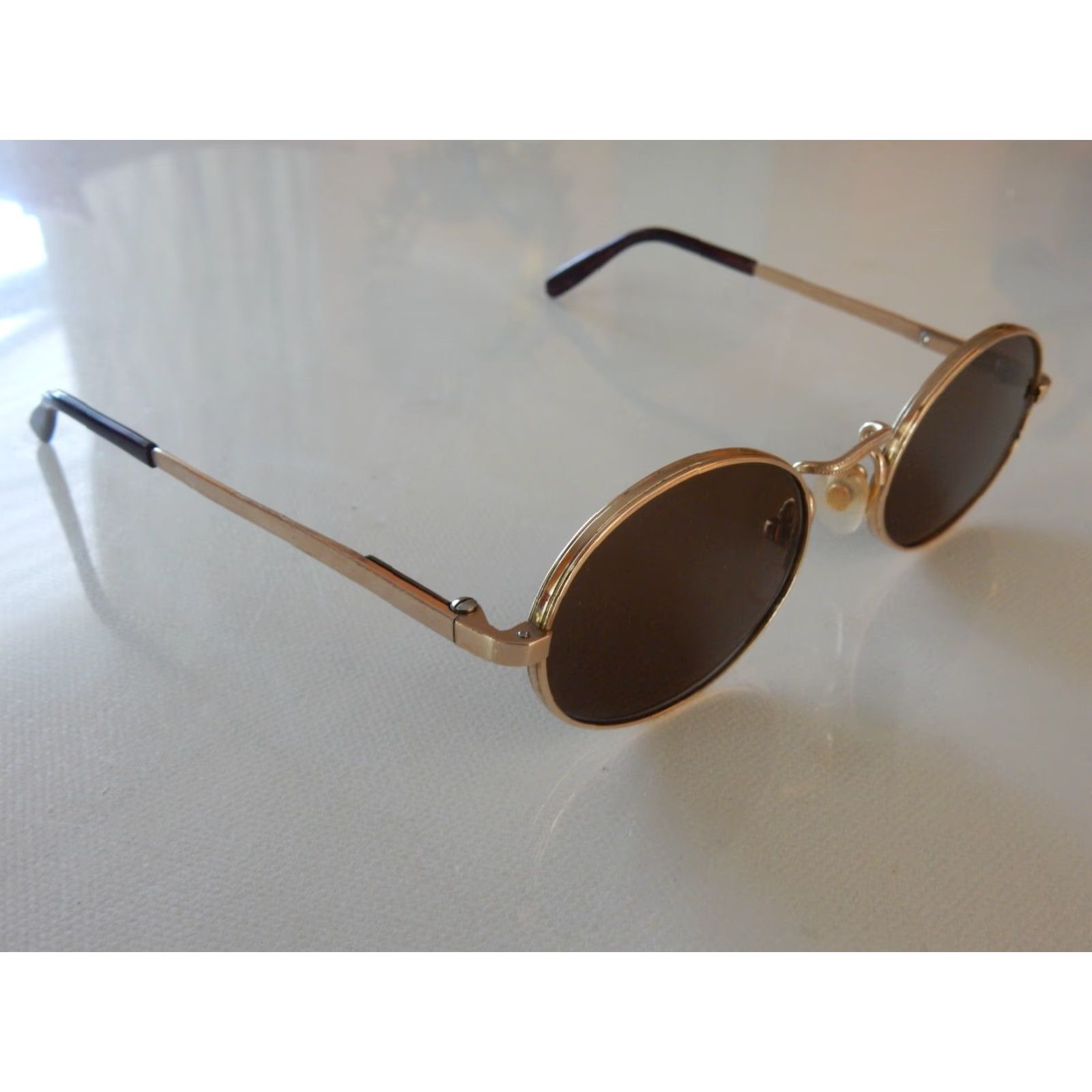 Vintage VINTAGE Desil Gold Plated Sunglasses Men 48-21 135 Retro 1980s Size ONE SIZE - 3 Thumbnail
