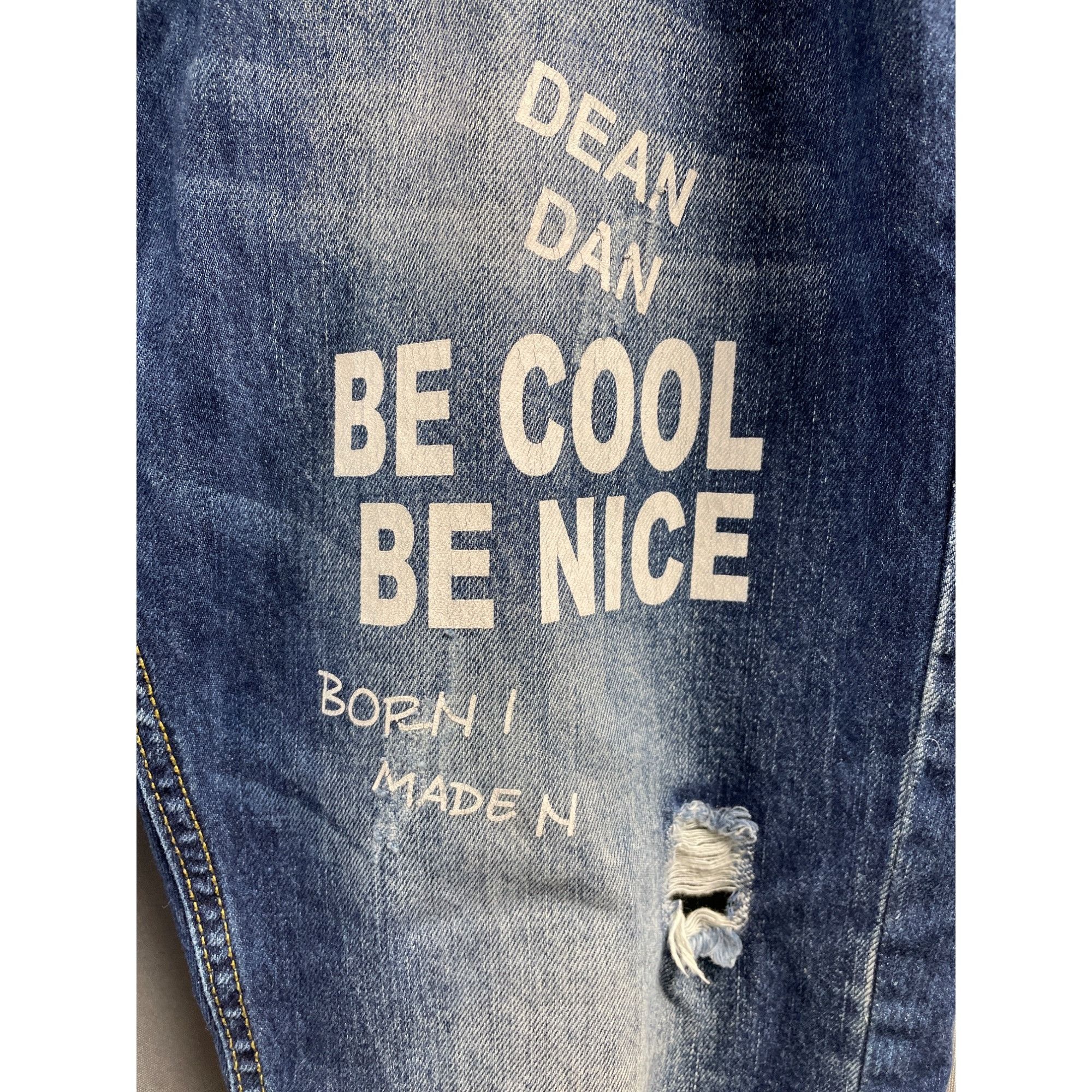 Other Men's Blue Jeans Straight ripped/ Be cool be nice Size 38 x Size US 38 / EU 54 - 2 Thumbnail