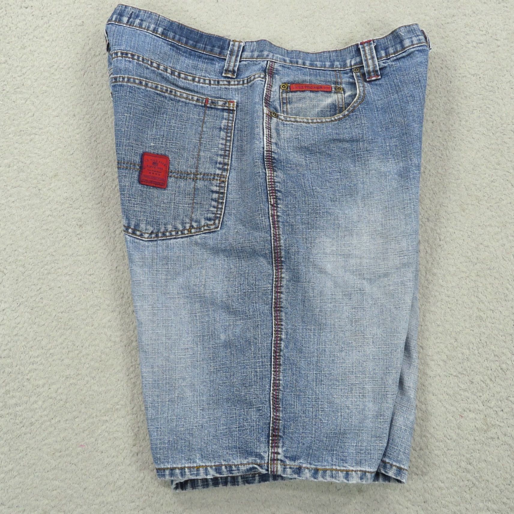 Vintage VTG US Polo Assn. Jean Shorts Men 36 Bermuda 90s Baggy Grunge Flag Denim Blue Casual Casual Size US M / EU 48-50 / 2 - 4 Thumbnail
