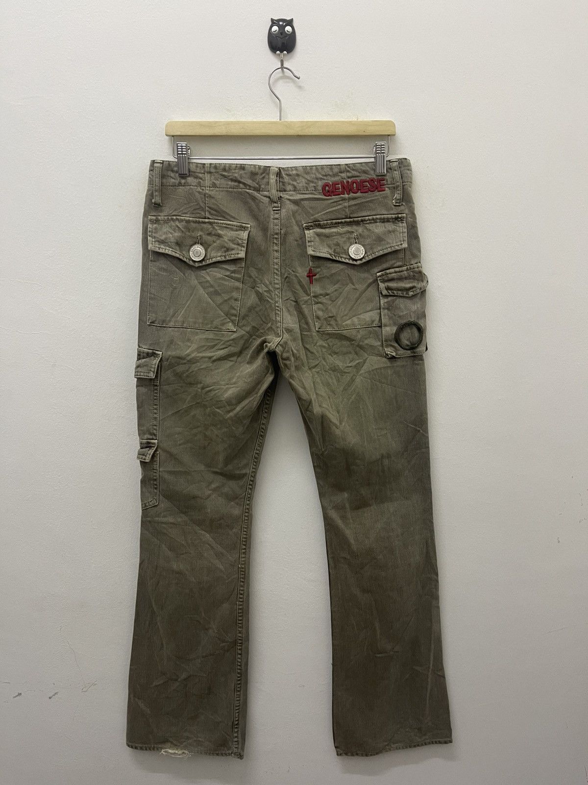 Le Grande Bleu (L.G.B.) Rare Vintage GENOESE Flare Tactical Cargo Style Size US 31 - 9 Thumbnail