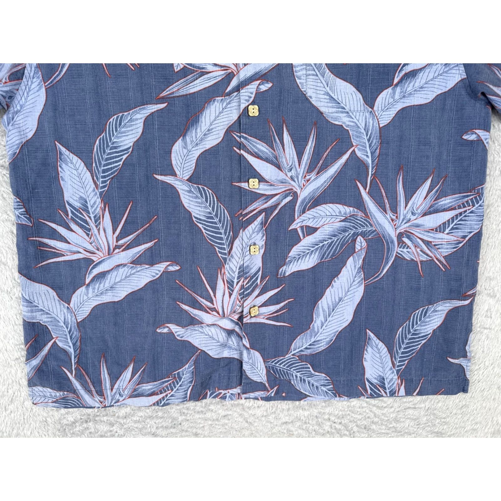 Paradise Jamaica Jaxx Shirt Men XL Blue Floral Silk Hawaiian Beach Designer Button-Up Short Sleeve Size US XL / EU 56 / 4 - 5 Thumbnail