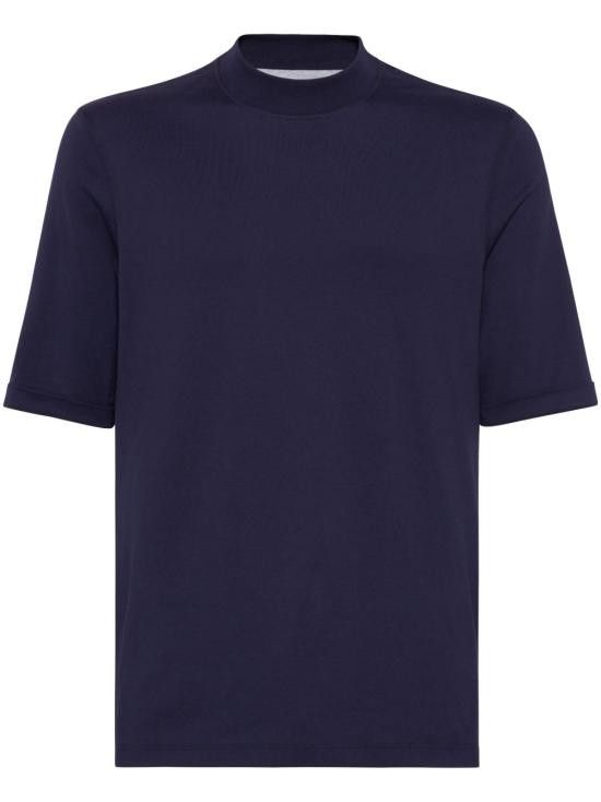 Tシャツ・カットソー BRUNELLO CUCINELLI Men T-shirt Blue M0B131396 C6134 Jersey T-shirt for Man in Cobalt | Brunello Cucinelli