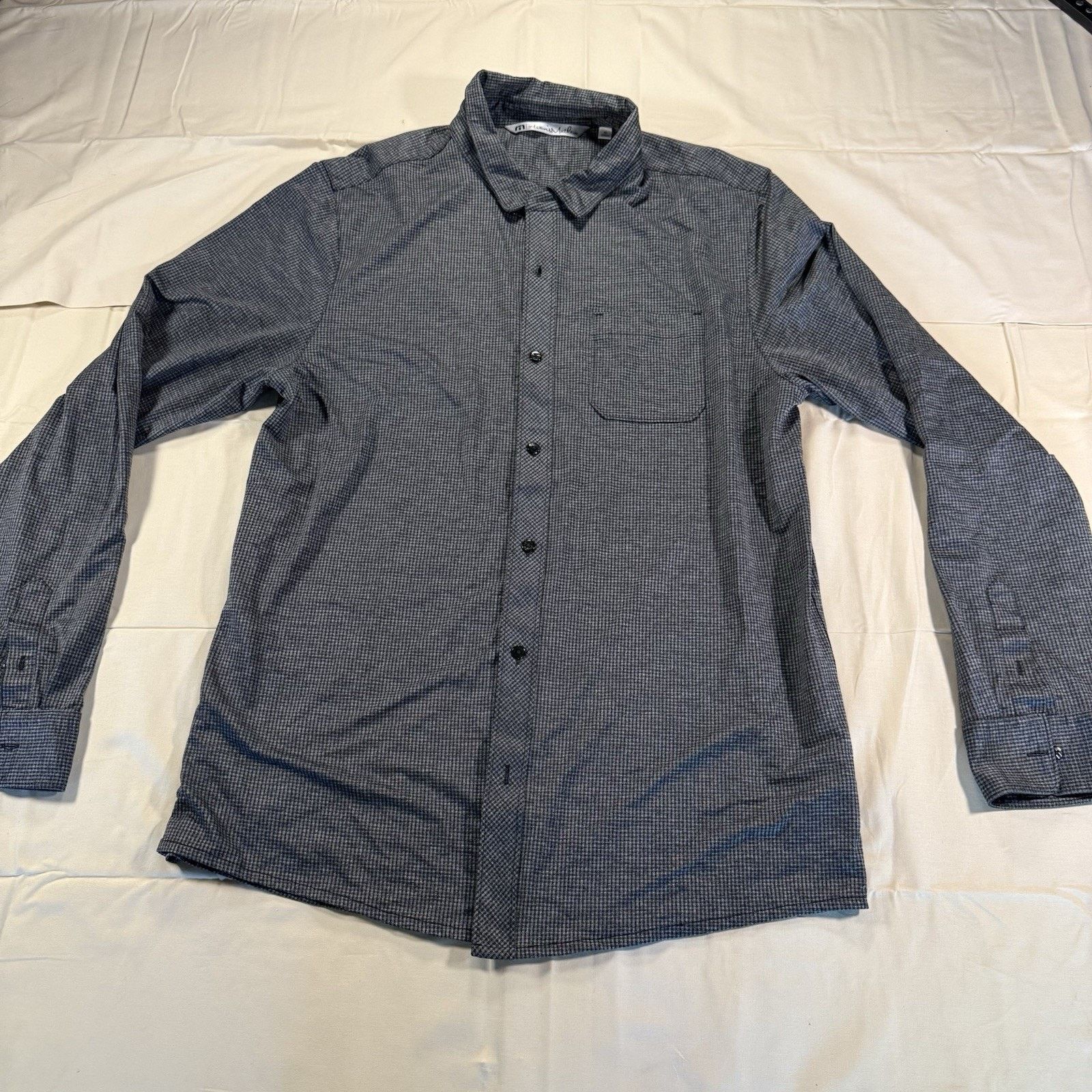 TravisMathew Travis Mathew Mens XL Gray Long Sleeve Golf Stretch Size US XL / EU 56 / 4 - 2 Thumbnail