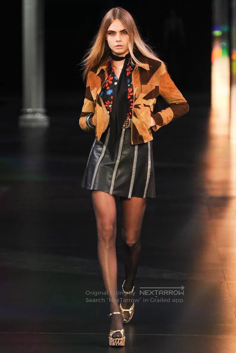 Saint Laurent Paris Saint Laurent Paris Cow Suede Patchwork Jacket Size US S / EU 44-46 / 1 - 7 Thumbnail
