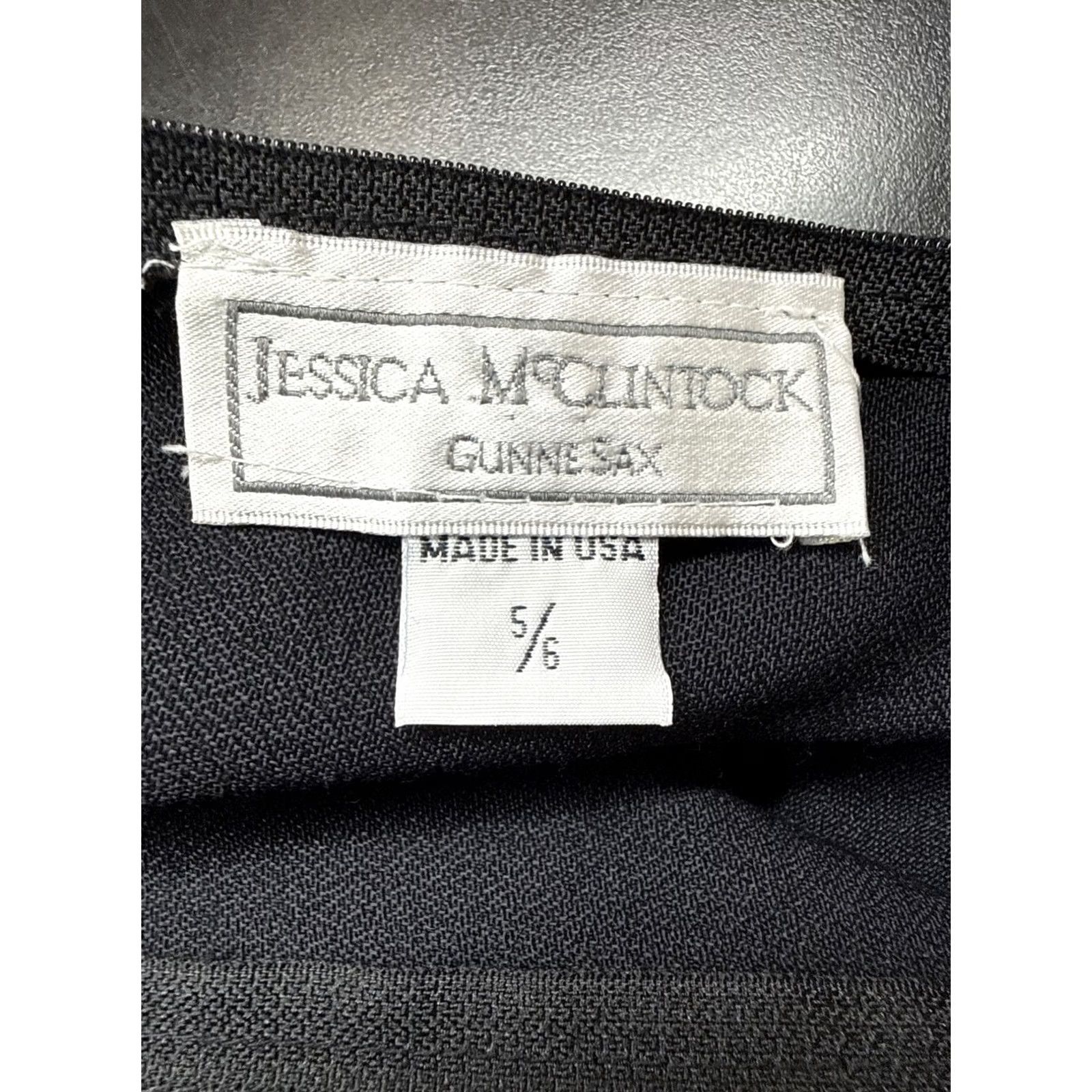 Jessica McClintock VINTAGE Jessica McClintock Gunne Sax Mermaid Evening gown 90s Black Rayon 5/6 Women Girls Mens? Size S / US 4 / IT 40 - 4 Thumbnail