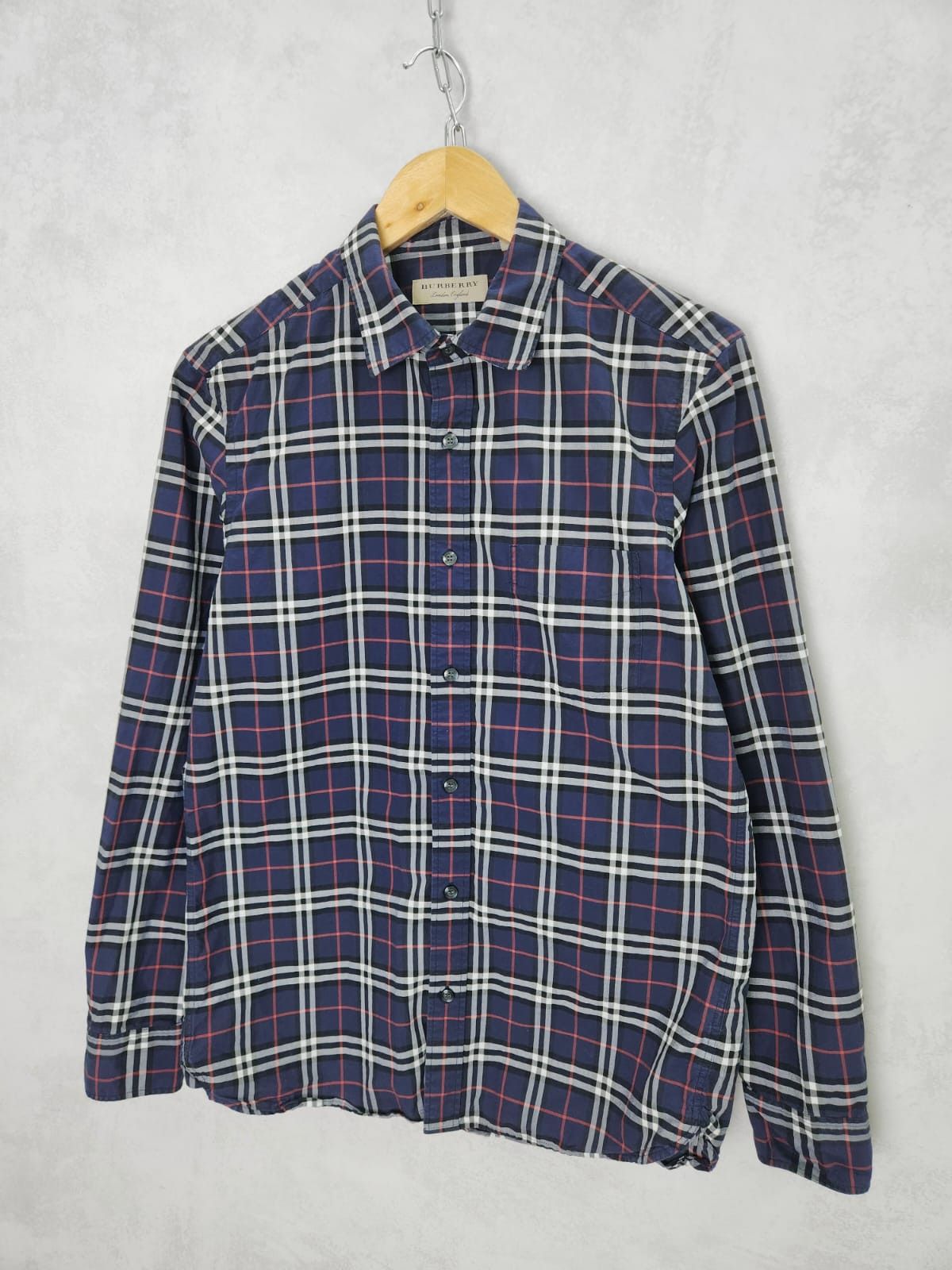 Burberry Burberry Checkered Blue Shirt Size US M / EU 48-50 / 2 - 2 Thumbnail