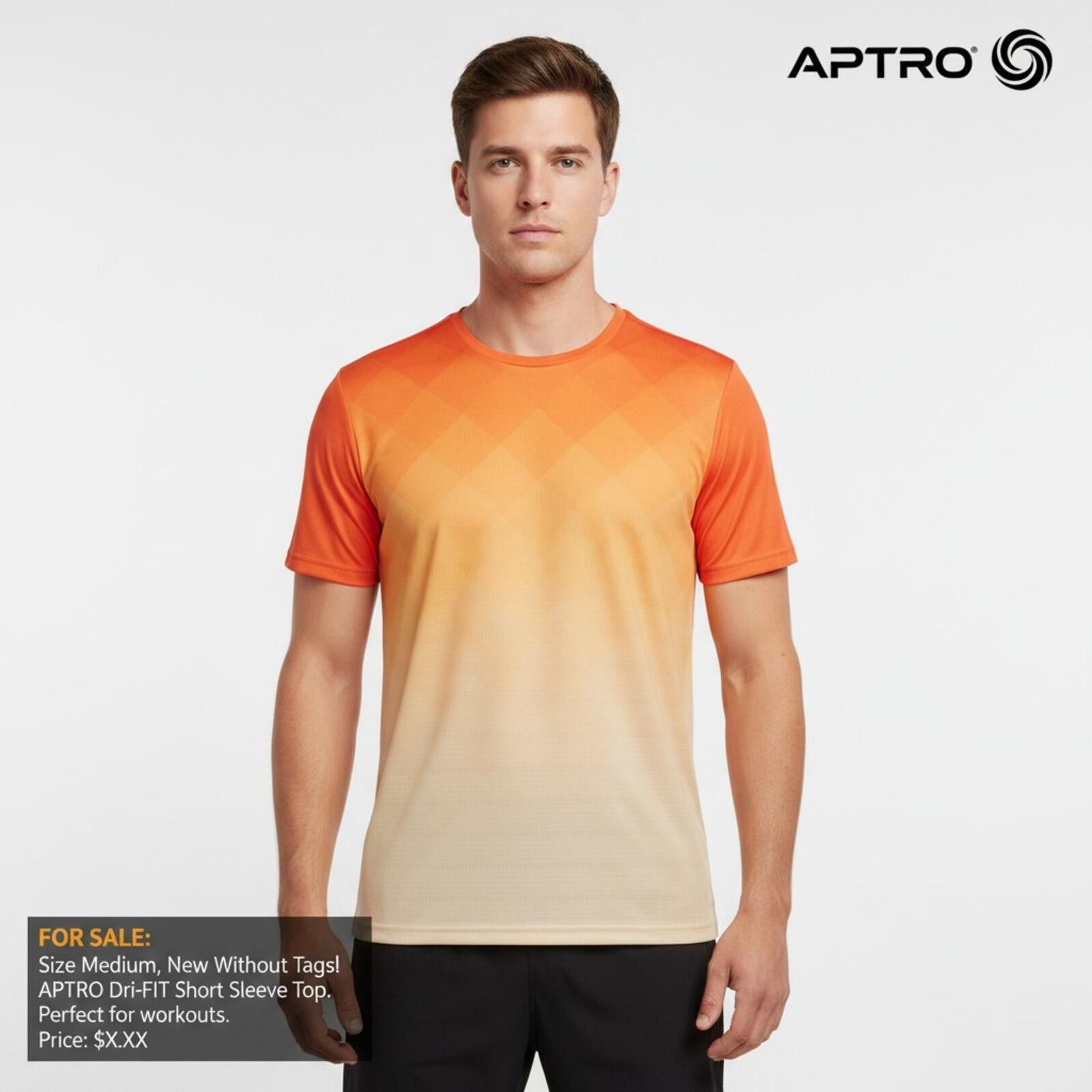 Other APTRO Dri-FIT Short Sleeve Top - Medium - Gradient Orange to Size US M / EU 48-50 / 2 - 1 Thumbnail