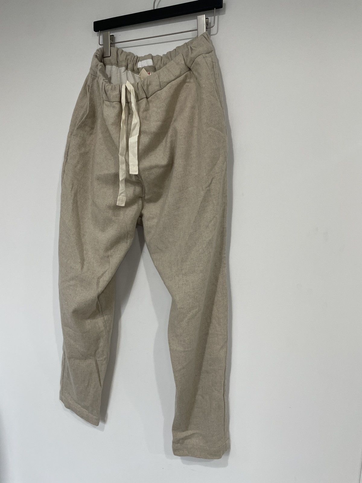 Casey Casey WOOL CASHMERE CREPE DRAWSTRING PANTS Size US 33 - 2 Thumbnail