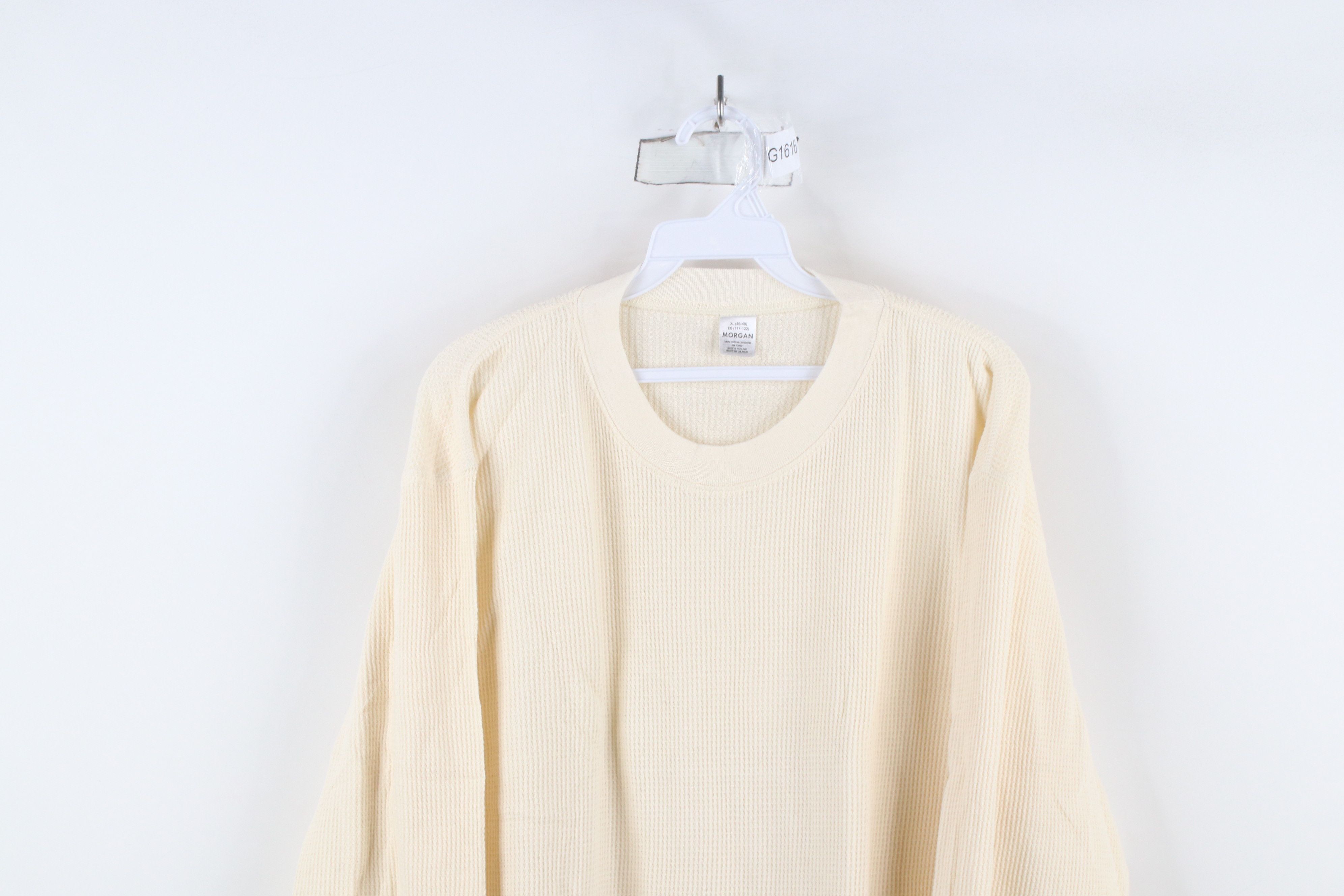 Vintage Vintage 90s Streetwear Waffle Knit Long Sleeve T-Shirt Size US XL / EU 56 / 4 - 2 Thumbnail