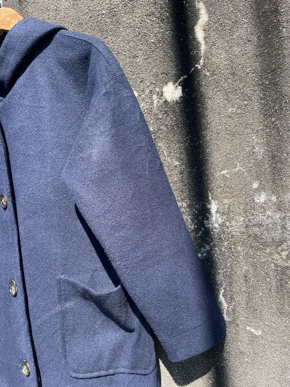 Japanese Brand Vintage Part2 by Junko Shimada Wool Hooded Coat – Navy (M) Size US M / EU 48-50 / 2 - 7 Thumbnail