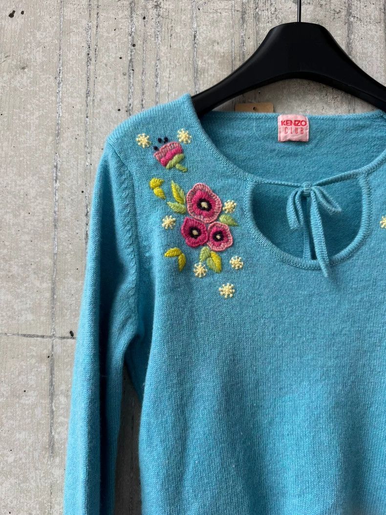 Kenzo KENZO Vintage embroidered crochet sweater Size XS / US 0-2 / IT 36-38 - 3 Thumbnail
