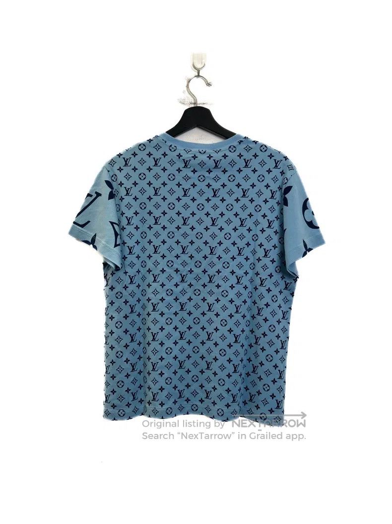 Louis Vuitton Louis Vuitton Blue full print presbyopic chain short sleev Size US L / EU 52-54 / 3 - 2 Thumbnail