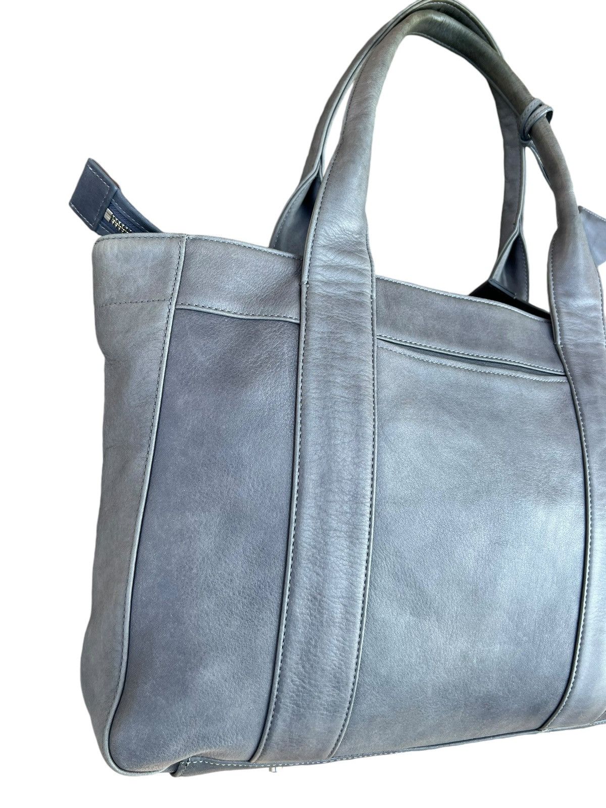 Leather Vintage Aniary Japan Fade Patina Leather Tote Bag Size ONE SIZE - 7 Thumbnail