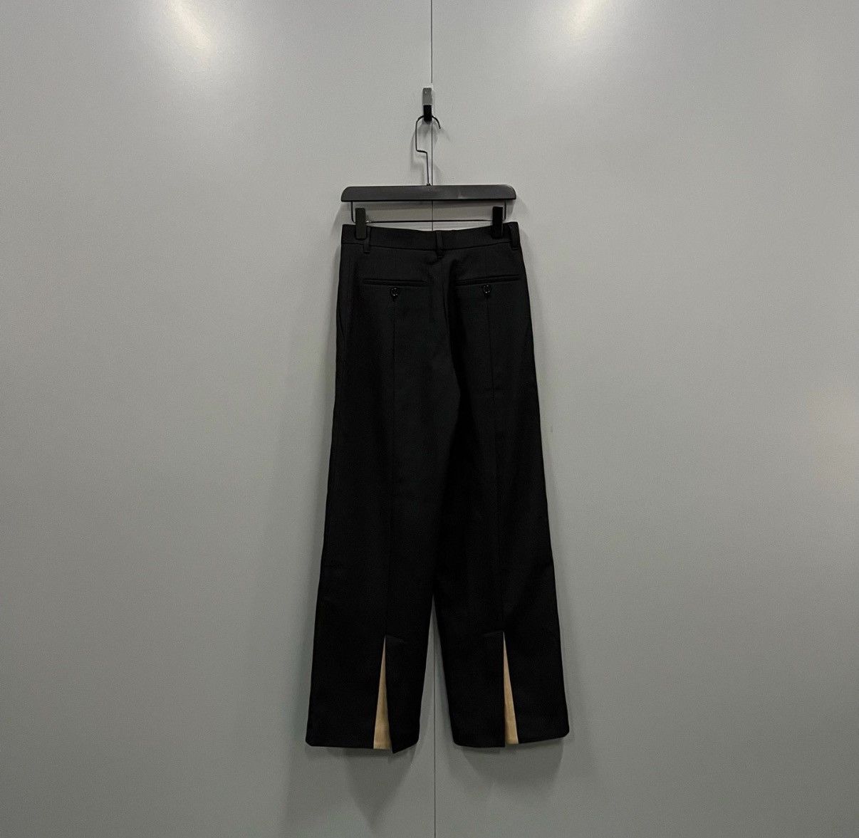 Burberry Burberry Black Split Hem Wide-leg Pants J41 Size 25" / US 0 / IT 36 - 2 Thumbnail