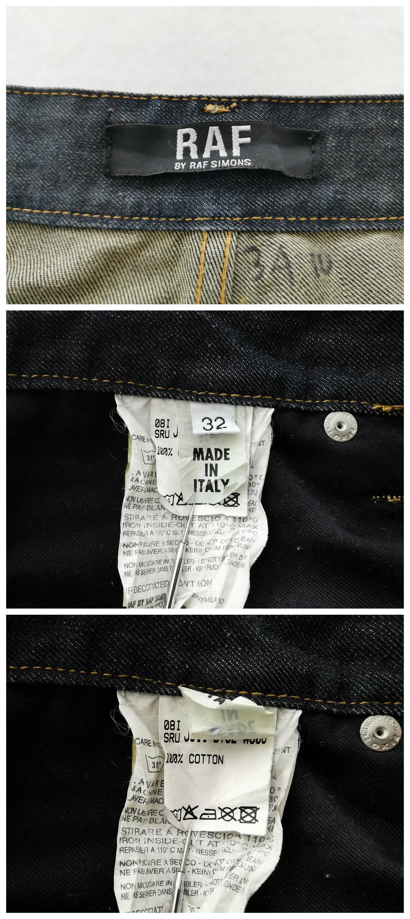 Raf Simons Vintage 90s Raf Simons Denim Made In Italy Size 33 Size US 33 - 9 Thumbnail