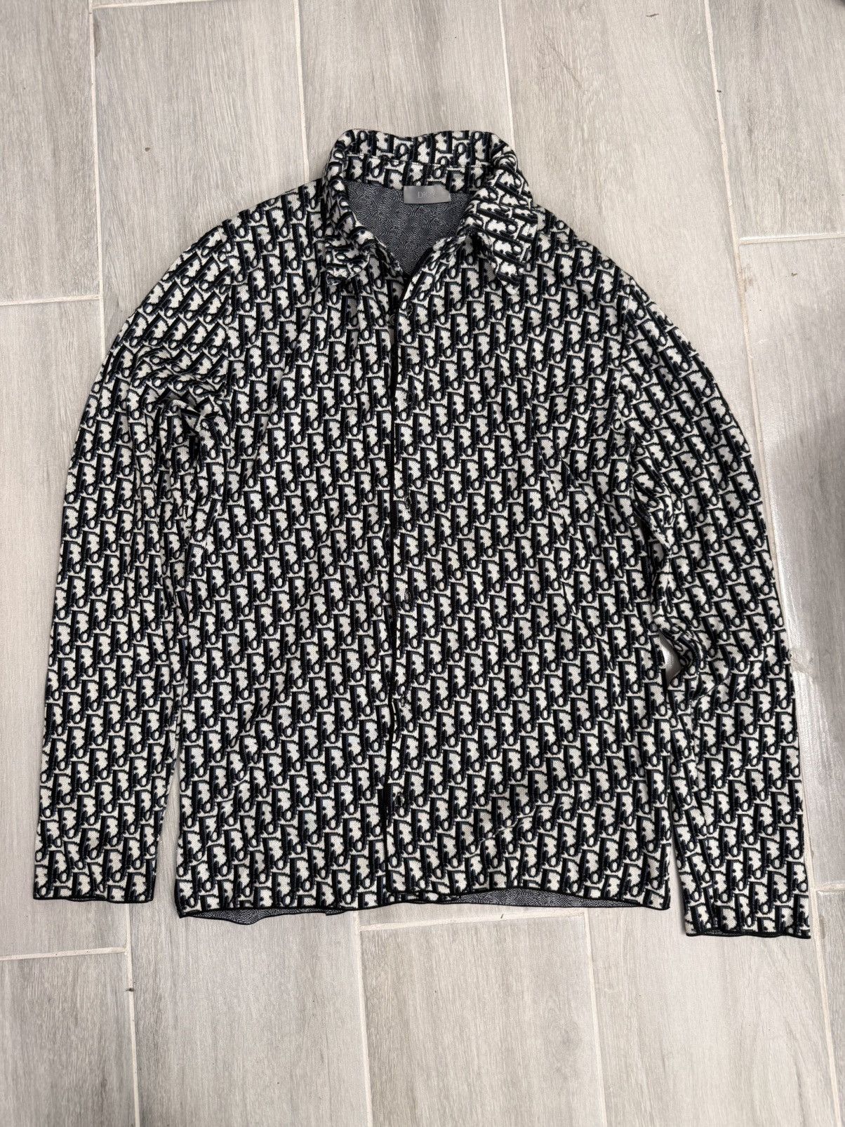 Dior Dior Oblique Jacquard Cotton Knit Shirt Size US XS / EU 42 / 0 - 17 Thumbnail