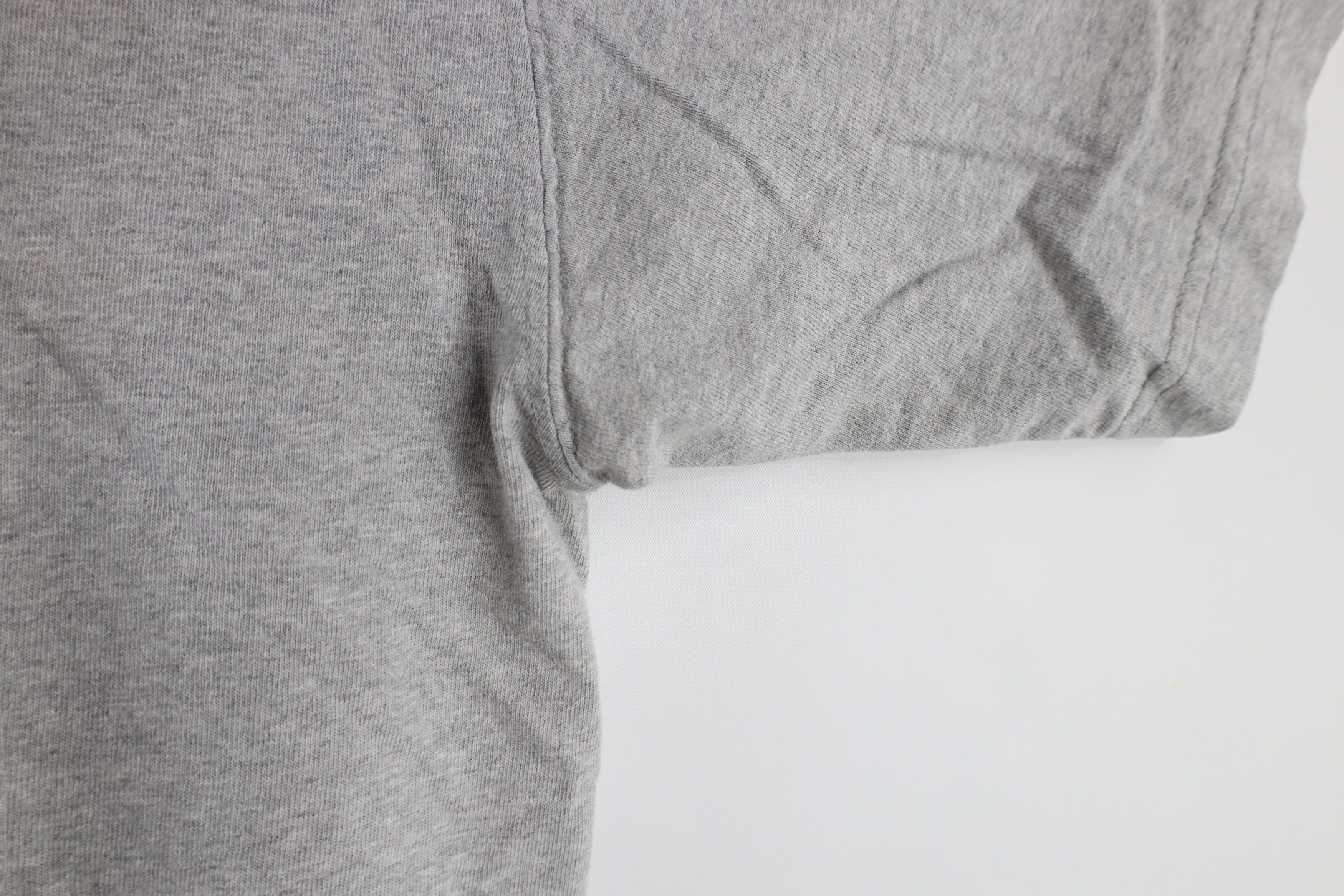 Vintage Vintage 90s Streetwear Blank Pocket T-Shirt Heather Gray Size US L / EU 52-54 / 3 - 11 Thumbnail
