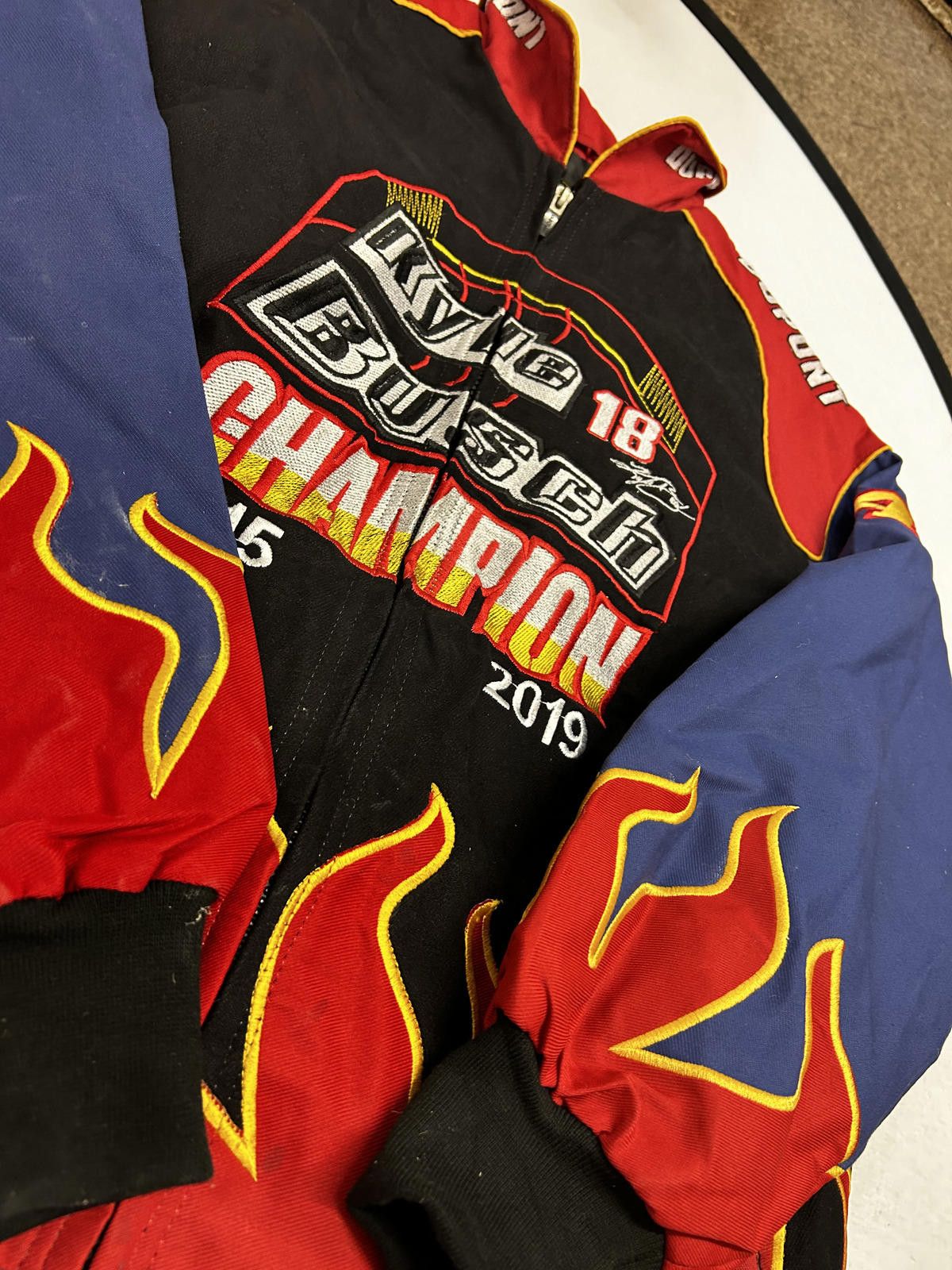 NASCAR Vintage Kyle Busch Champion Racing Jacket Large Size US L / EU 52-54 / 3 - 3 Thumbnail