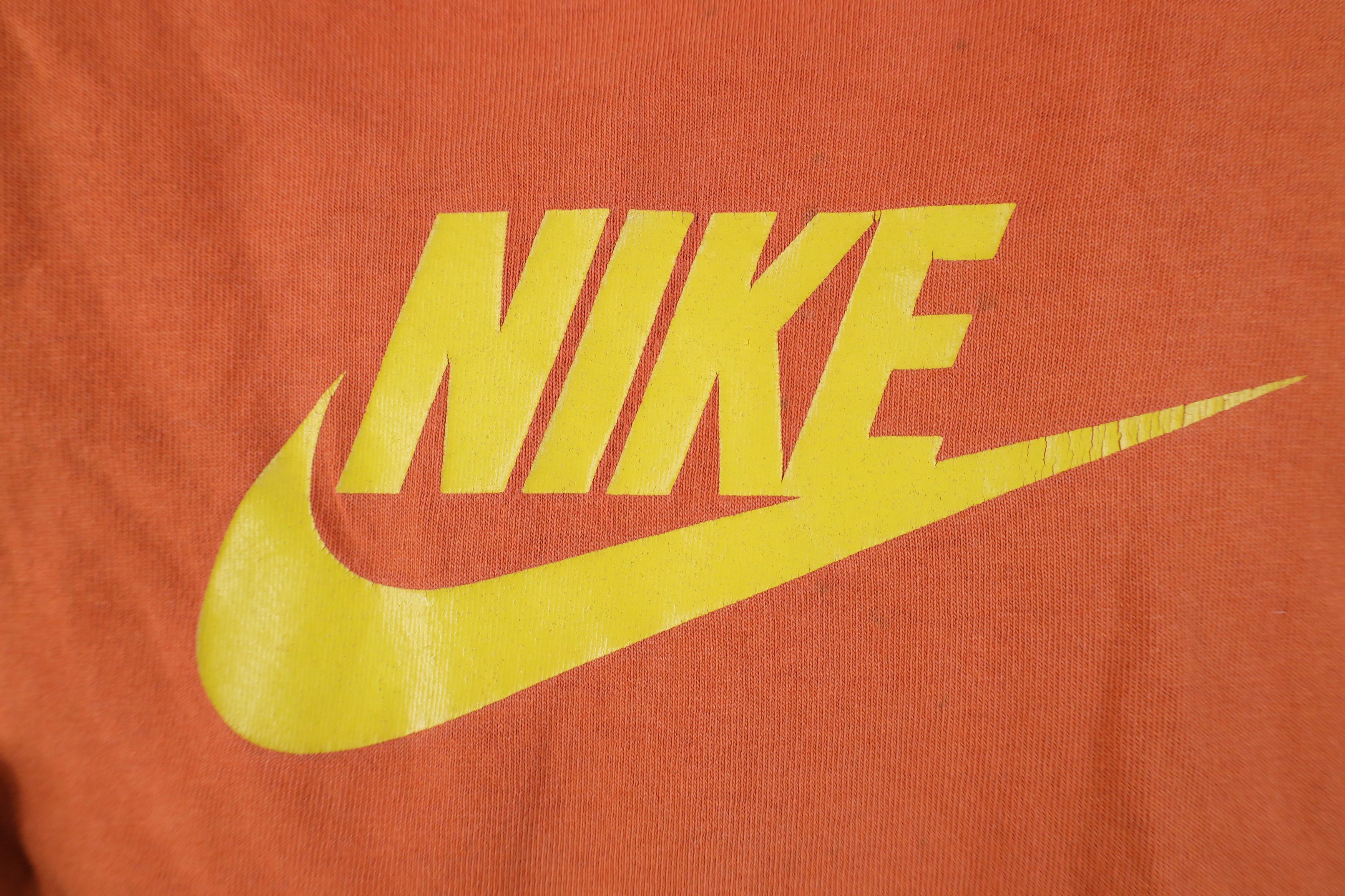 Nike Vintage 90s Y2K Nike Scott Big Center Swoosh T-Shirt Orange Size US XL / EU 56 / 4 - 4 Thumbnail