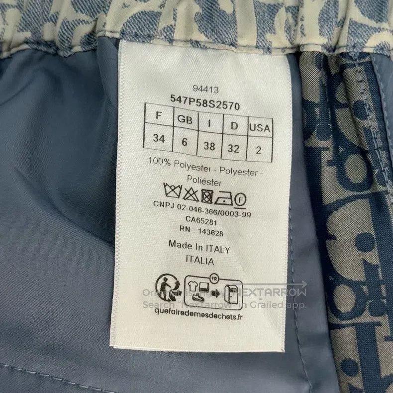 Dior Dior Blue and white full logo drawstring trousers Size 42" / US 20 - 6 Thumbnail