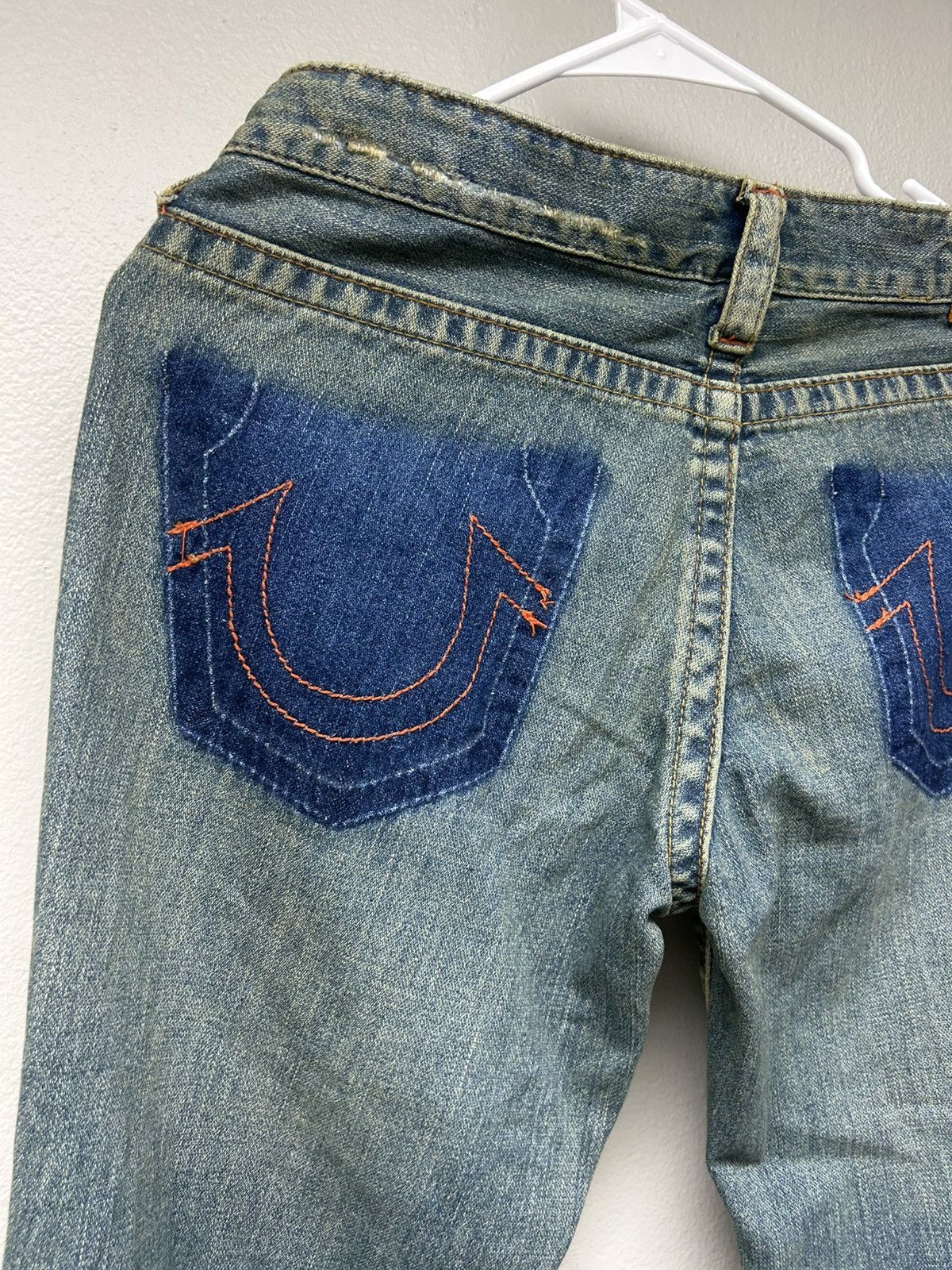 True Religion RARE Vintage True Religion Distressed Patchwork Flare Jeans Size 29" - 12 Thumbnail