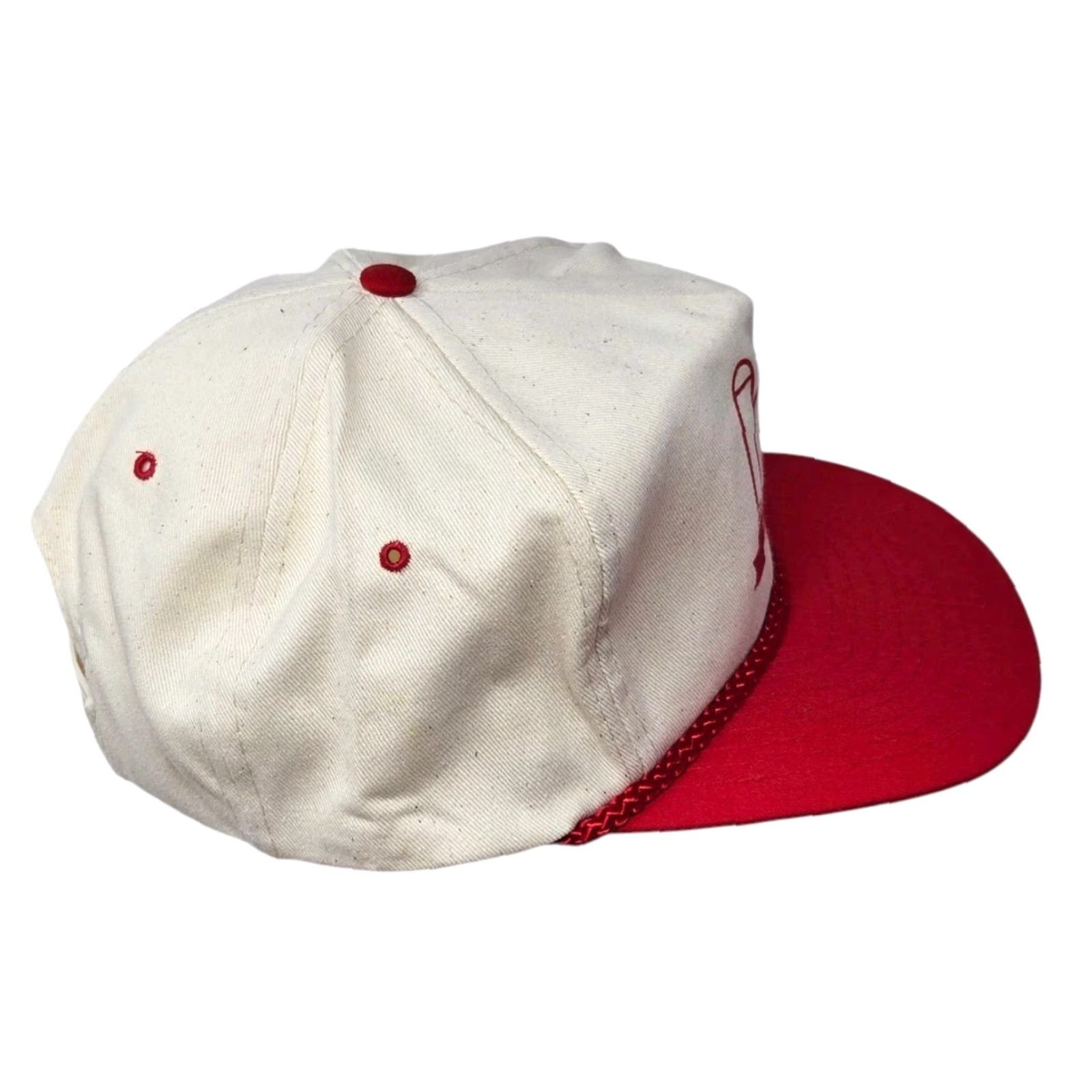 Vintage VINTAGE Atlantic Dairy Cooperative Trucker Hat ADC Rope Snapback Adjustable Red Men One Size Trucker Hat USA Adjustable Size ONE SIZE - 7 Thumbnail