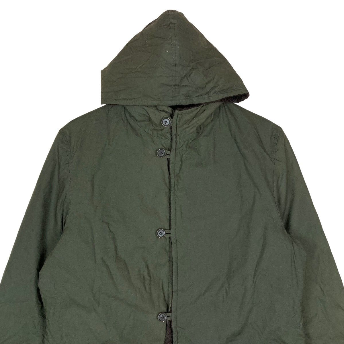 ABAHOUSE Vintage Abahouse Flat Button Hoodie Medium Long Jacket Size US M / EU 48-50 / 2 - 2 Thumbnail