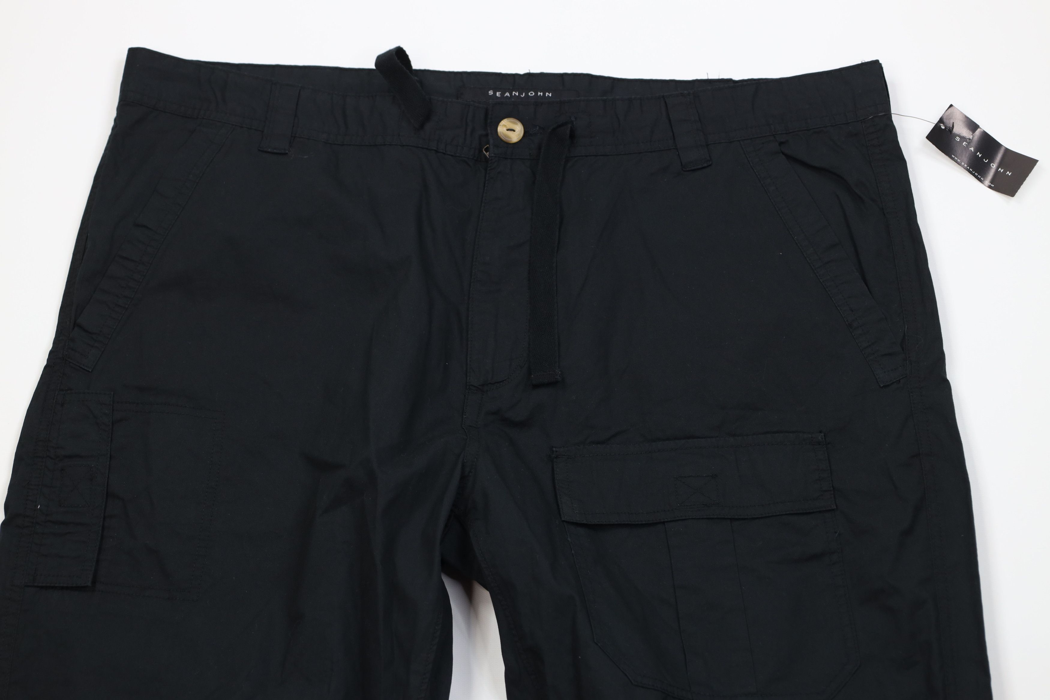 Sean John Deadstock Vintage Y2K Sean John Wide Leg Cargo Pants Black Size US 42 / EU 58 - 2 Thumbnail